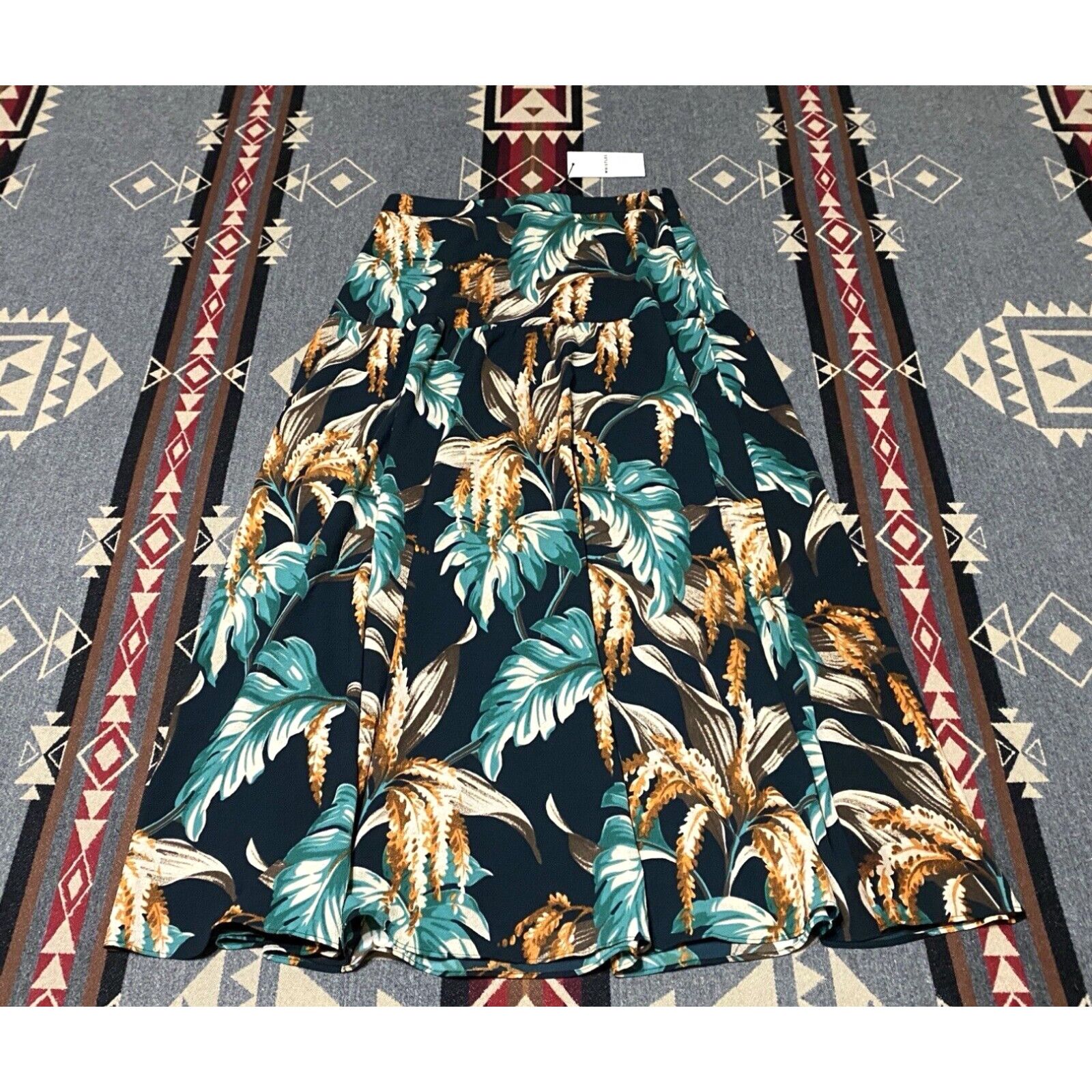 image of Whistles Tropical Floral Samira Skirt Size Us 2 NWT $249 Womens Polyester T66 in White