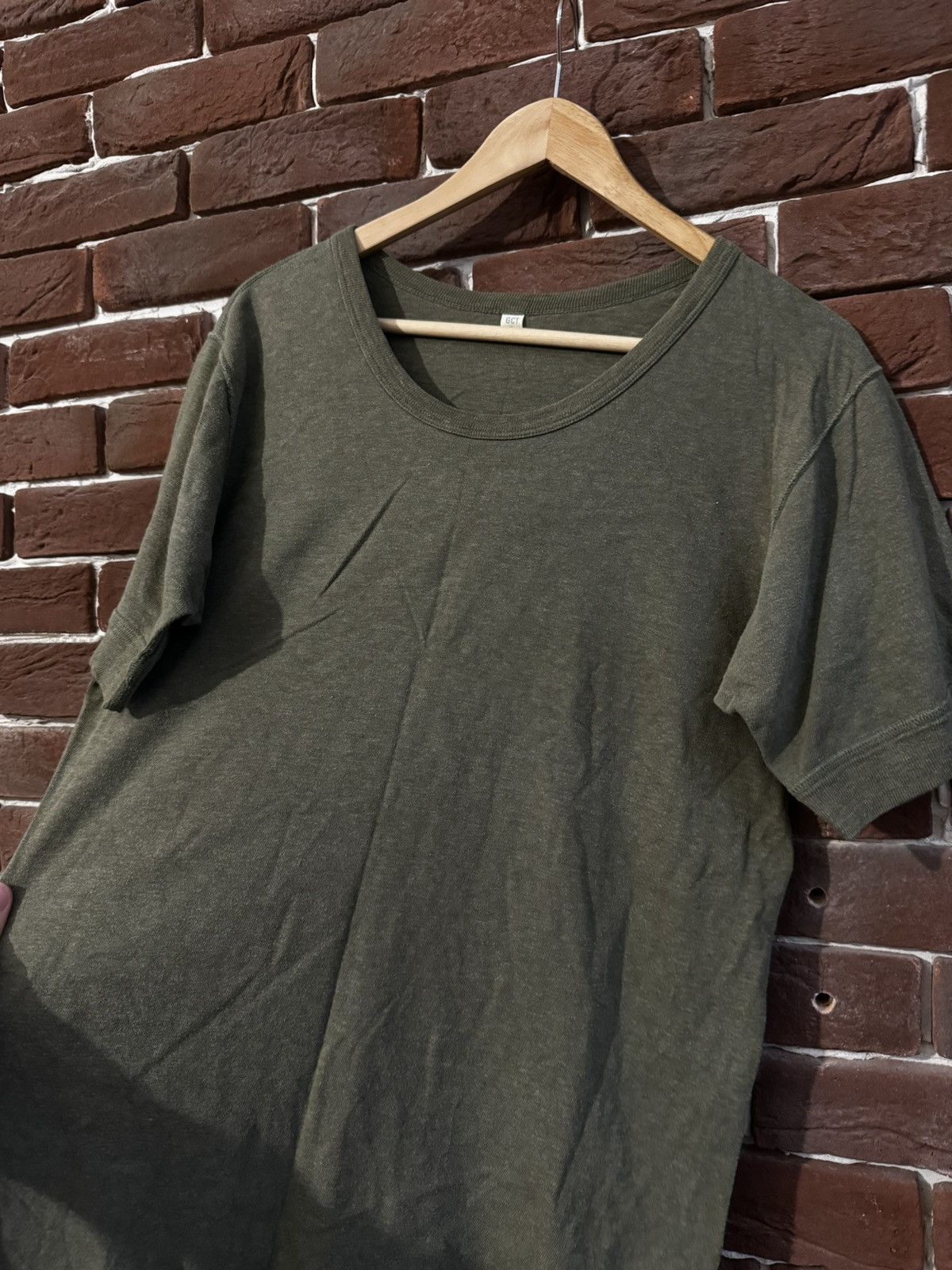 Vintage 70s Vintage Rare Colour Military Green Blank Sweatshirt Crew Size US L / EU 52-54 / 3 - 3 Thumbnail