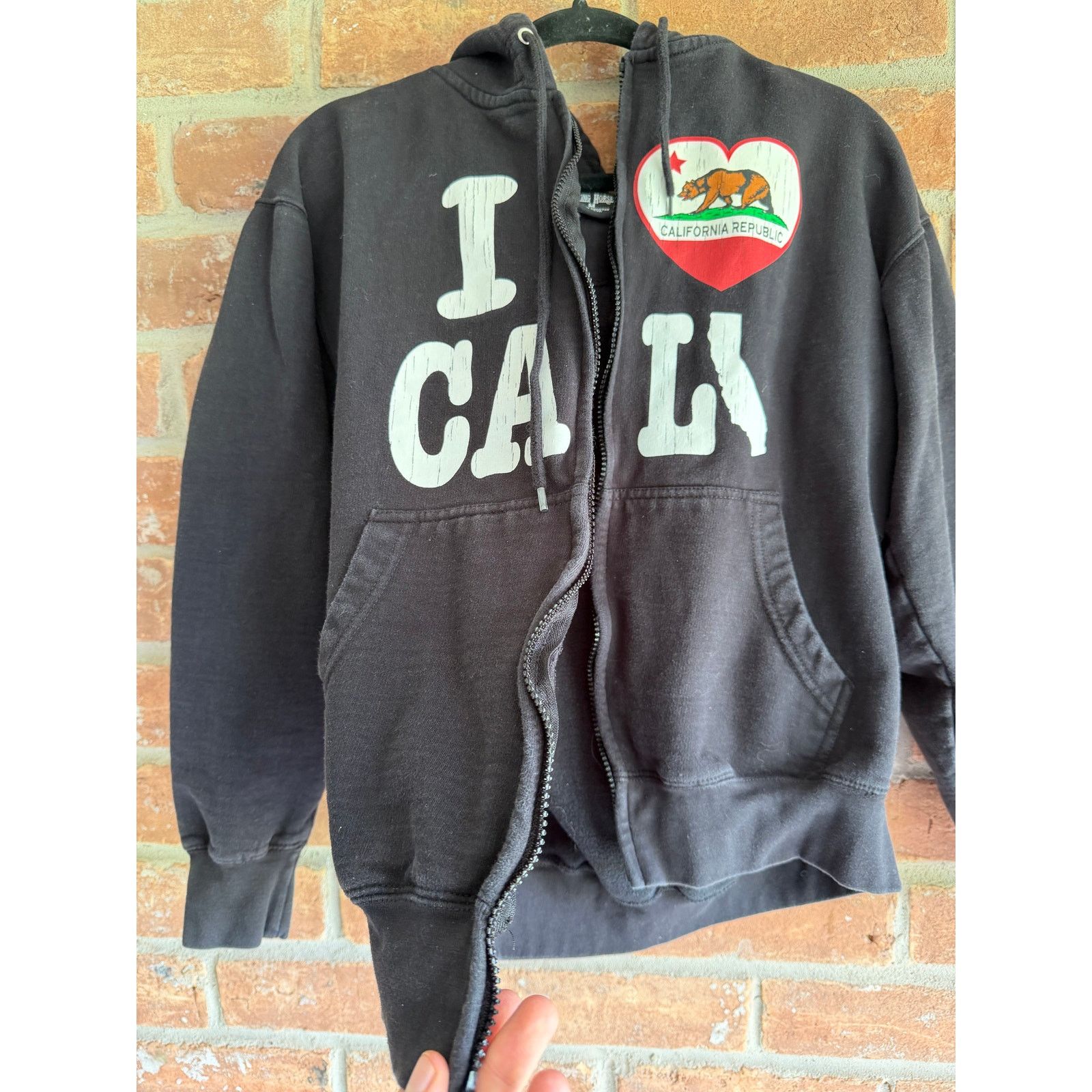 Vintage Womens California Bear Zip Hoodie Black Size M Jacket Size M / US 6-8 / IT 42-44 - 3 Thumbnail