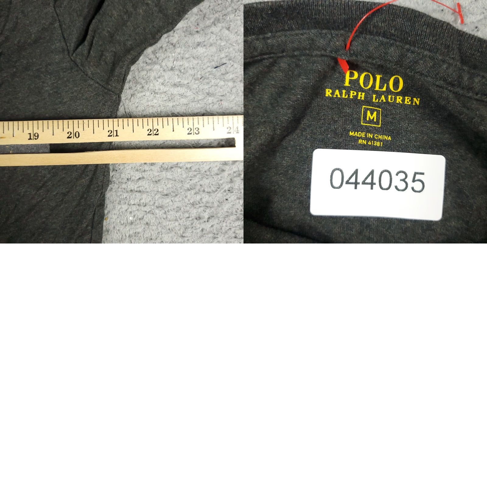 Polo Ralph Lauren Polo Ralph Lauren Long Sleeve T-Shirt Mens Medium Gray Casual Crew Neck Size US M / EU 48-50 / 2 - 8 Thumbnail