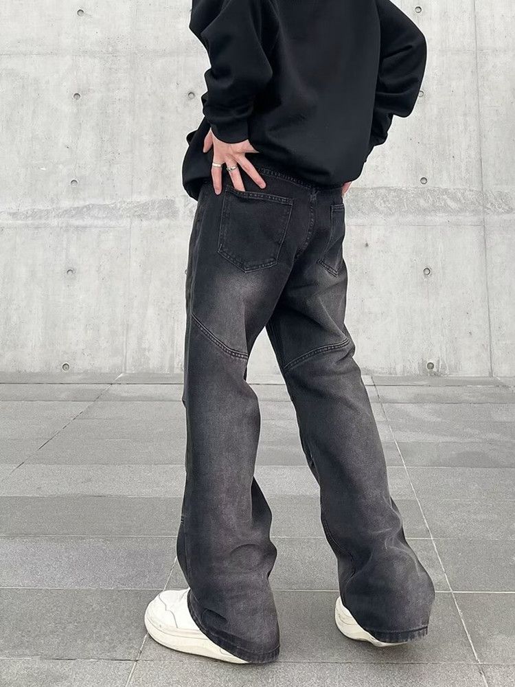 Japanese Brand Y2K Vintage Black Pleated Stacked Baggy Jeans Size US 34 / EU 50 - 4 Thumbnail