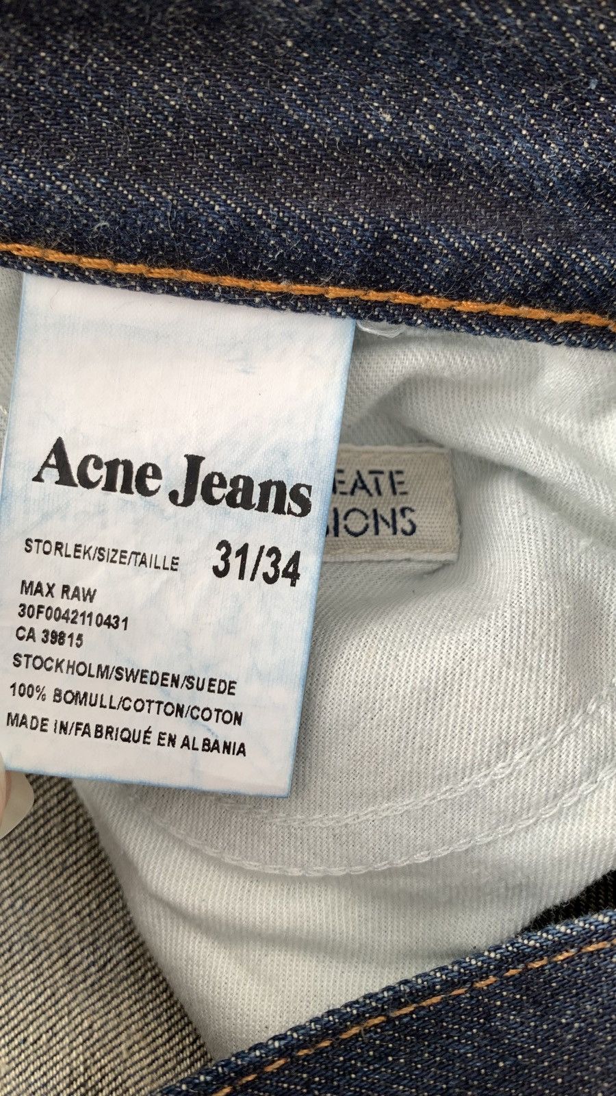 Acne Studios × Designer × Japanese Brand Acne Studios Jeans Navy Blue 31/34 Mens Rare Size US 31 - 8 Thumbnail