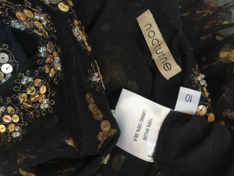 NOCTURNE Silk tank top sequins sz 10 brand Nocturne Size L / US 10 / IT 46 - 2 Thumbnail