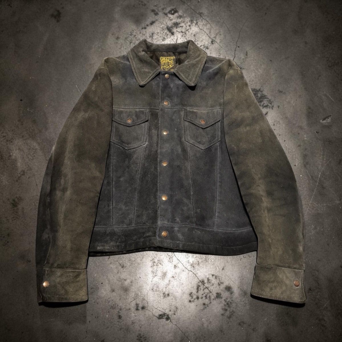 Other Vintage Navy Blue Suede Boxy Jacket Size US L / EU 52-54 / 3 - 1 Thumbnail