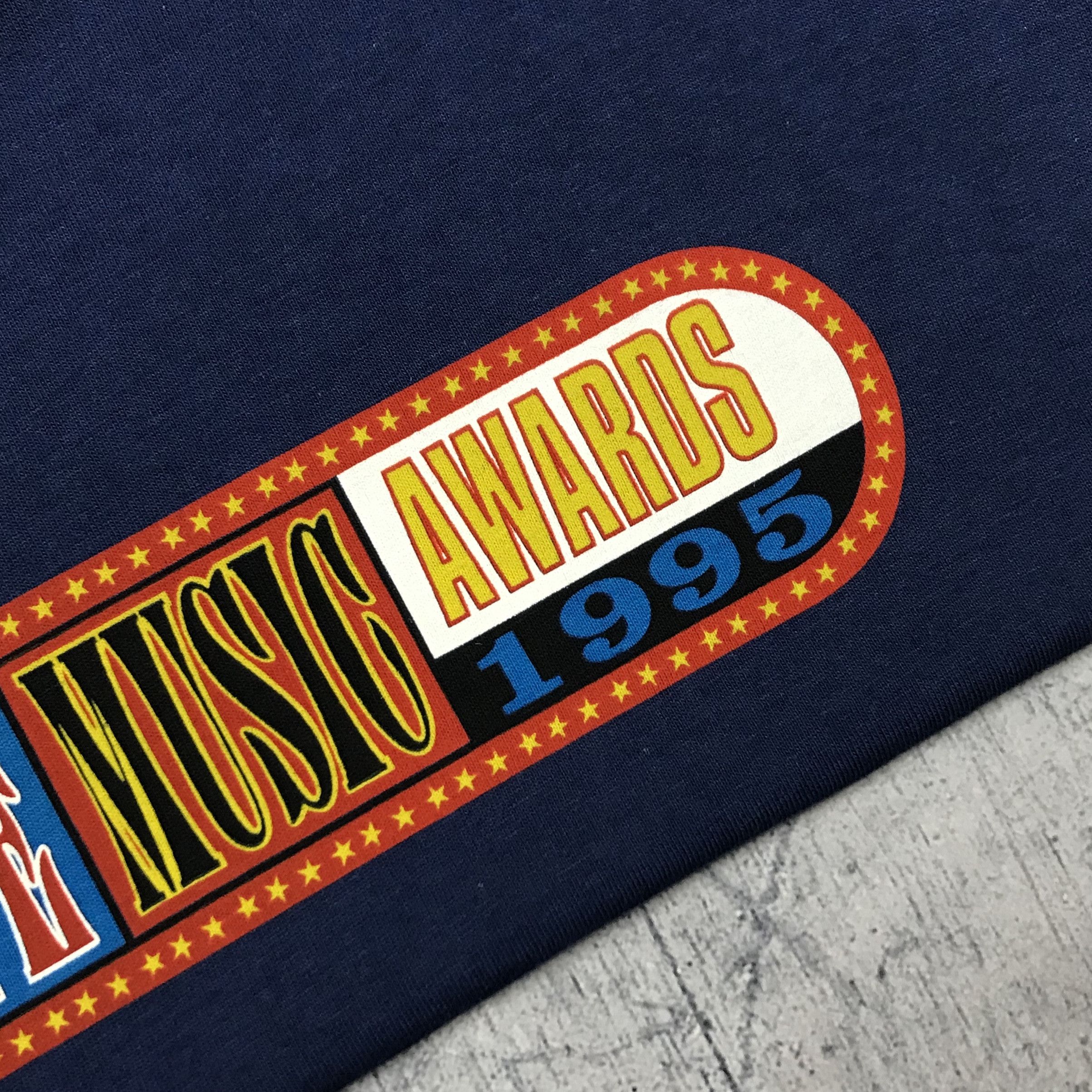 Mtv Vintage 1995 MTV Europe Music Awards Rock City Paris Lee Tee Size US XL / EU 56 / 4 - 16 Thumbnail