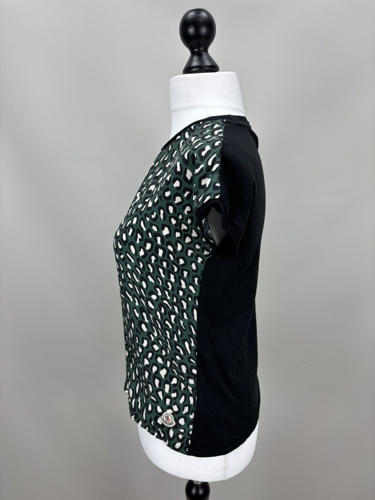 Moncler Womens t shirt silk Moncler Size S Color Green/Black Size S / US 4 / IT 40 - 8 Thumbnail