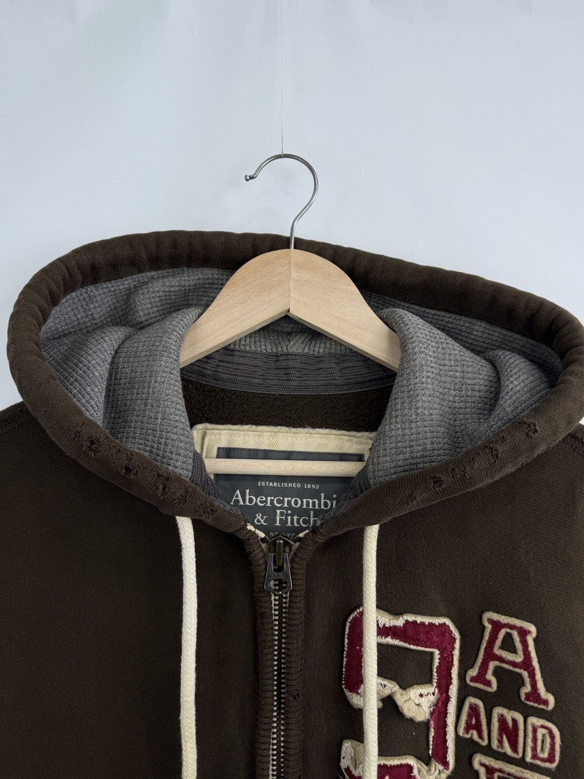 Abercrombie & Fitch 🇺🇸 Y2K Abercrombie Fitch Distressed Hoodie Opium Style Rare Size US M / EU 48-50 / 2 - 5 Thumbnail