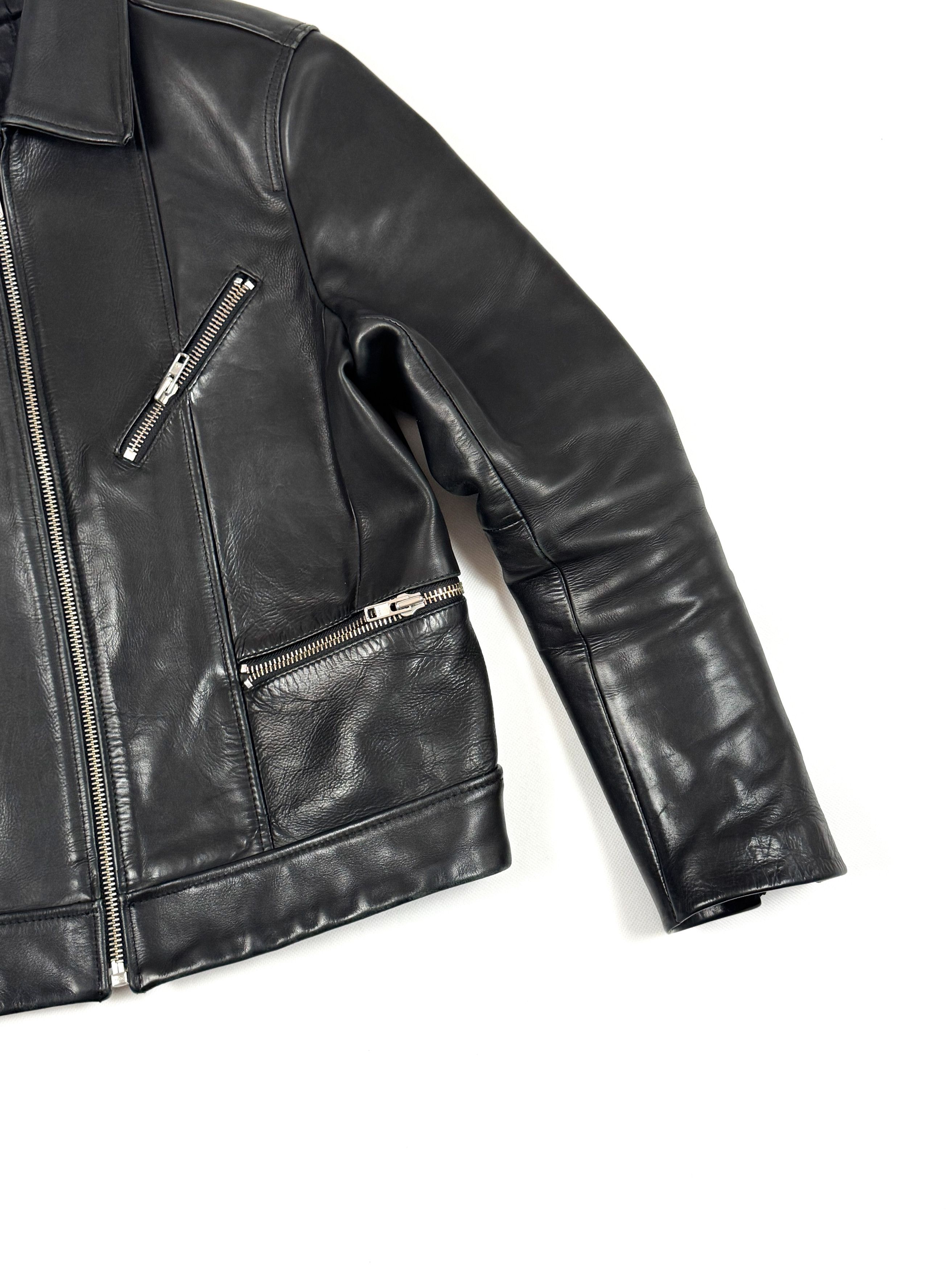 Vintage Archive vintage leather jacket in Hedi style Y2K OPIUM Size US M / EU 48-50 / 2 - 2 Thumbnail