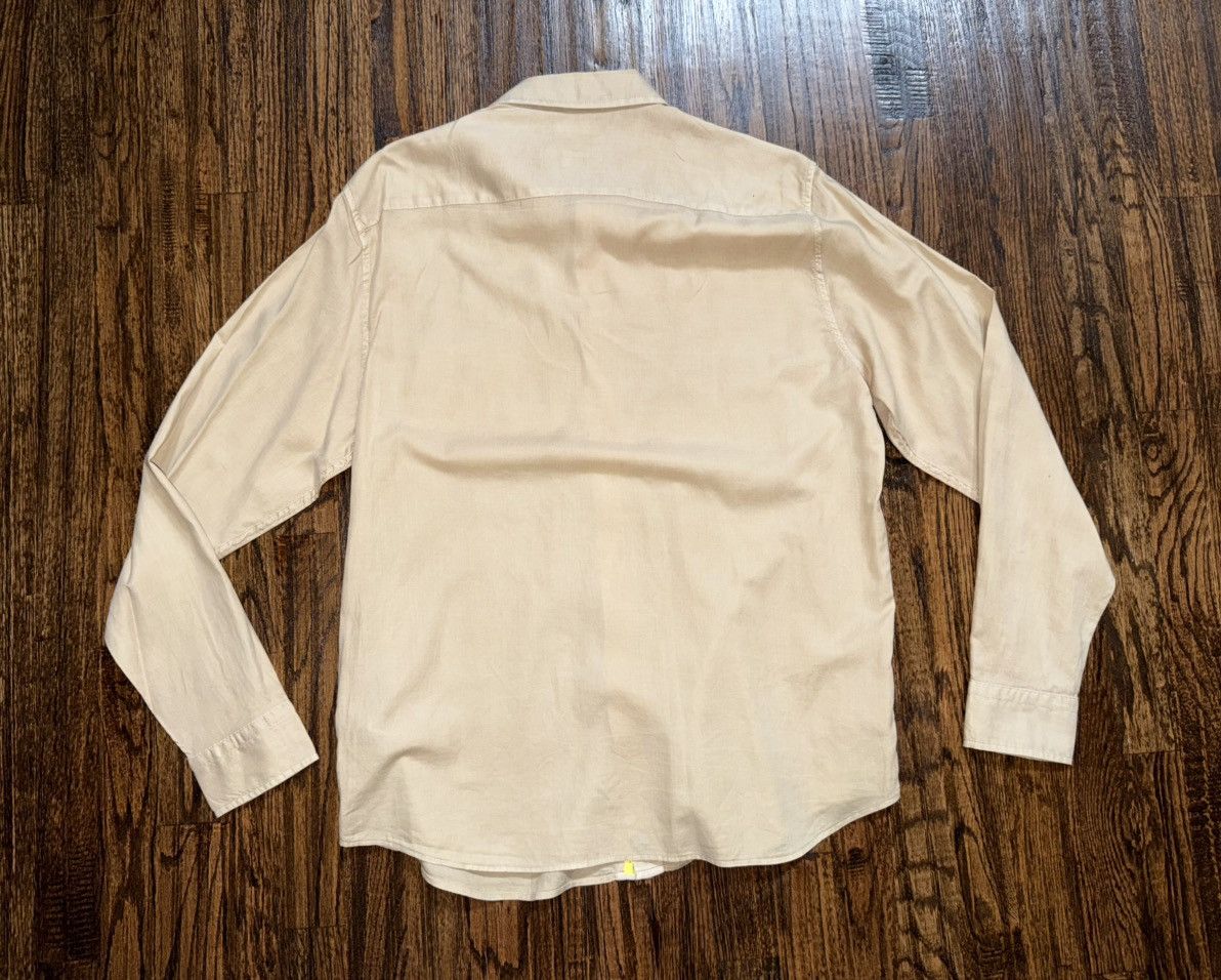 Banana Republic Banana Republic Untucked Slim Fit Button-Up Shirt Beige Sz L Size US L / EU 52-54 / 3 - 3 Thumbnail