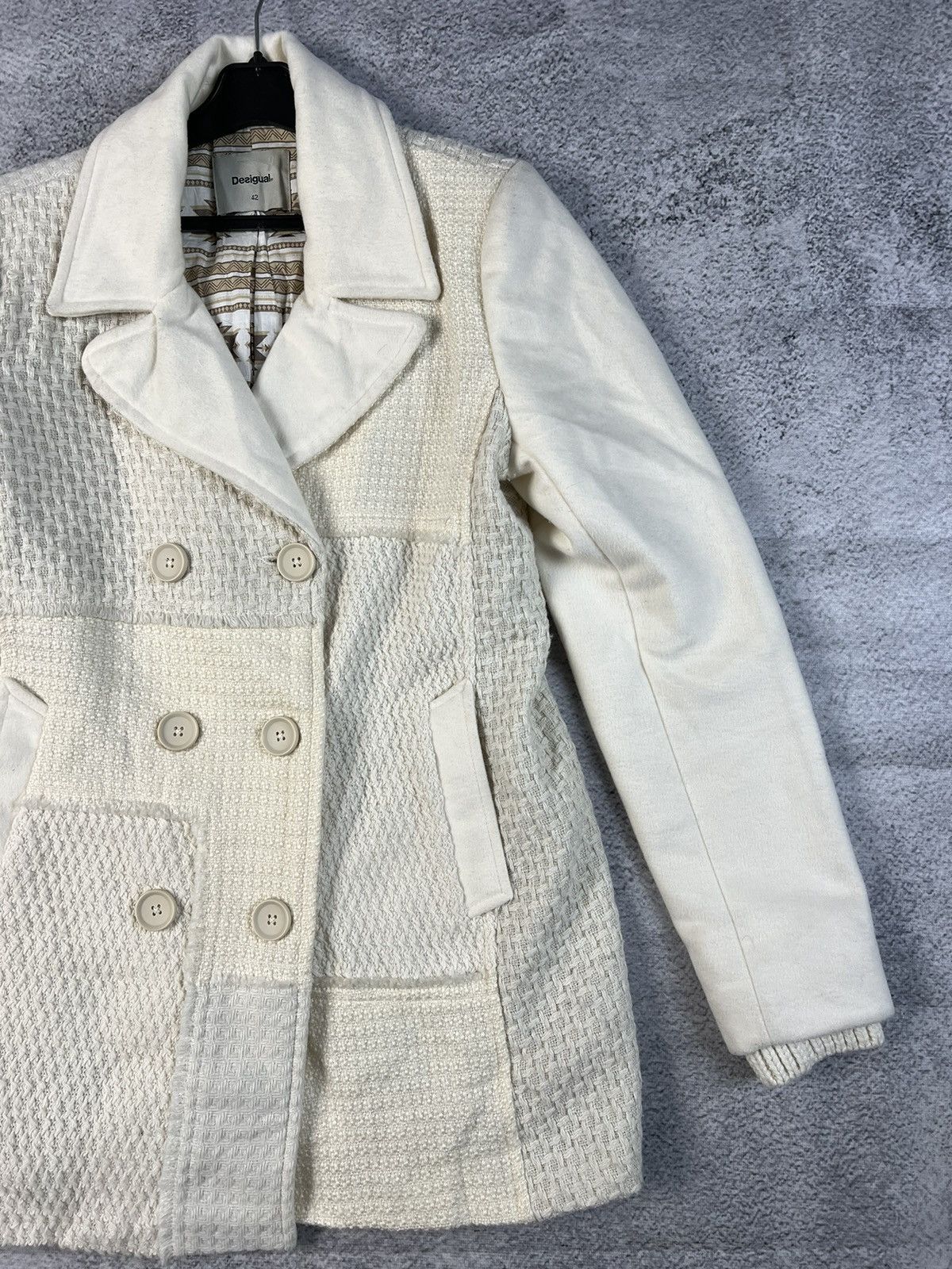 Designer × Desigual Desigual white luxury coat Size M / US 6-8 / IT 42-44 - 4 Thumbnail
