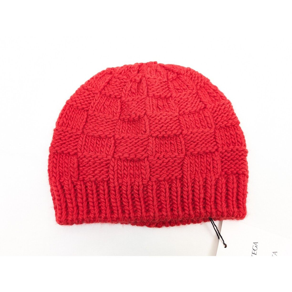 Bottega Veneta o1rshd1 Size: M / HandKnit Wool Square Beanie/Hat in Red Size ONE SIZE - 8 Thumbnail