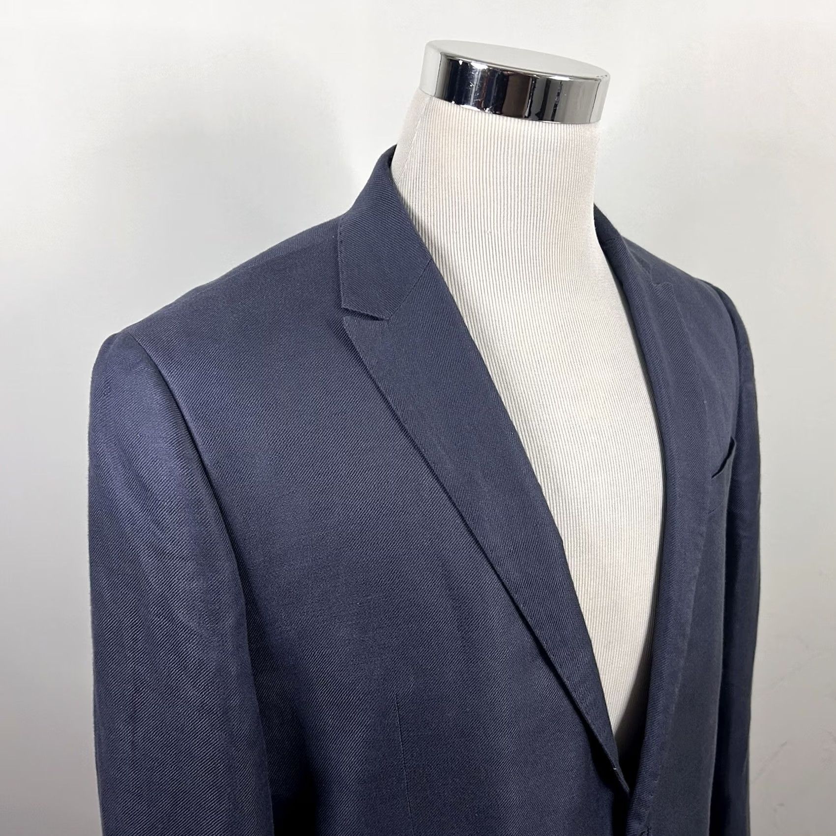 H&M H&M 44R Sport Coat Linen Blend Blue Gray Two Button Lined Double Vented Jacket/Coat Mens Regular Medium? Size US XS / EU 42 / 0 - 2 Thumbnail