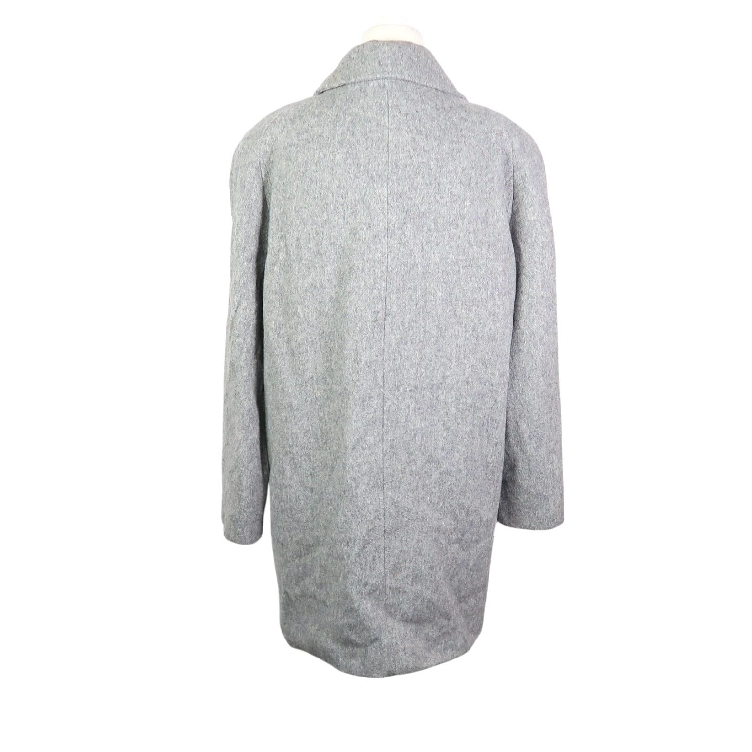 Vintage VINTAGE Herman Kay Coat Wool Mid-Length Heather Grey Womens 12 Overcoat Button Long Sleeve 90s Fall Winter Workwear Casual Size XL / US 12-14 / IT 48-50 - 4 Thumbnail