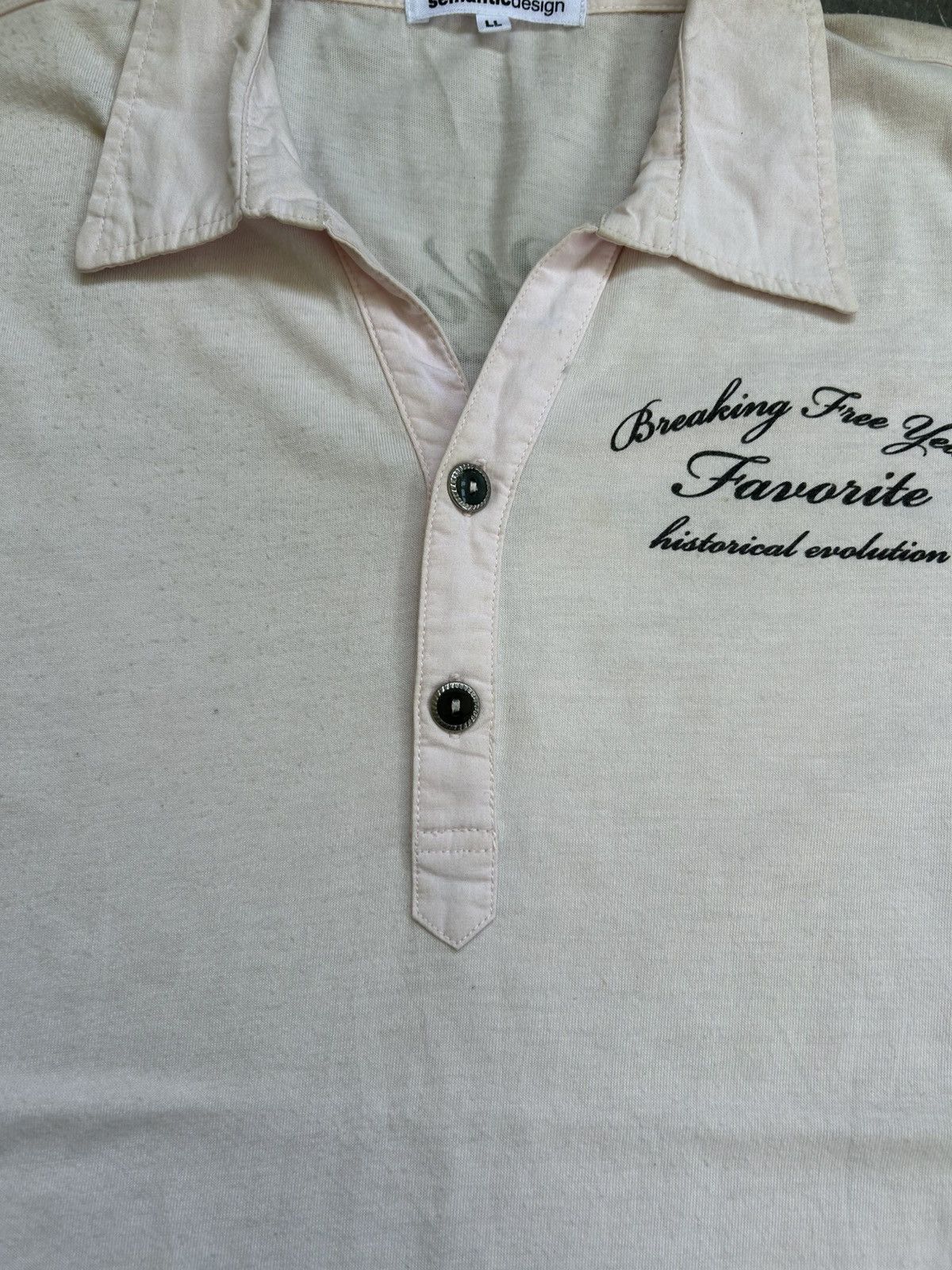 semanticdesign 2000s SemanticDesign Poem Polo Shirt Size US L / EU 52-54 / 3 - 3 Thumbnail