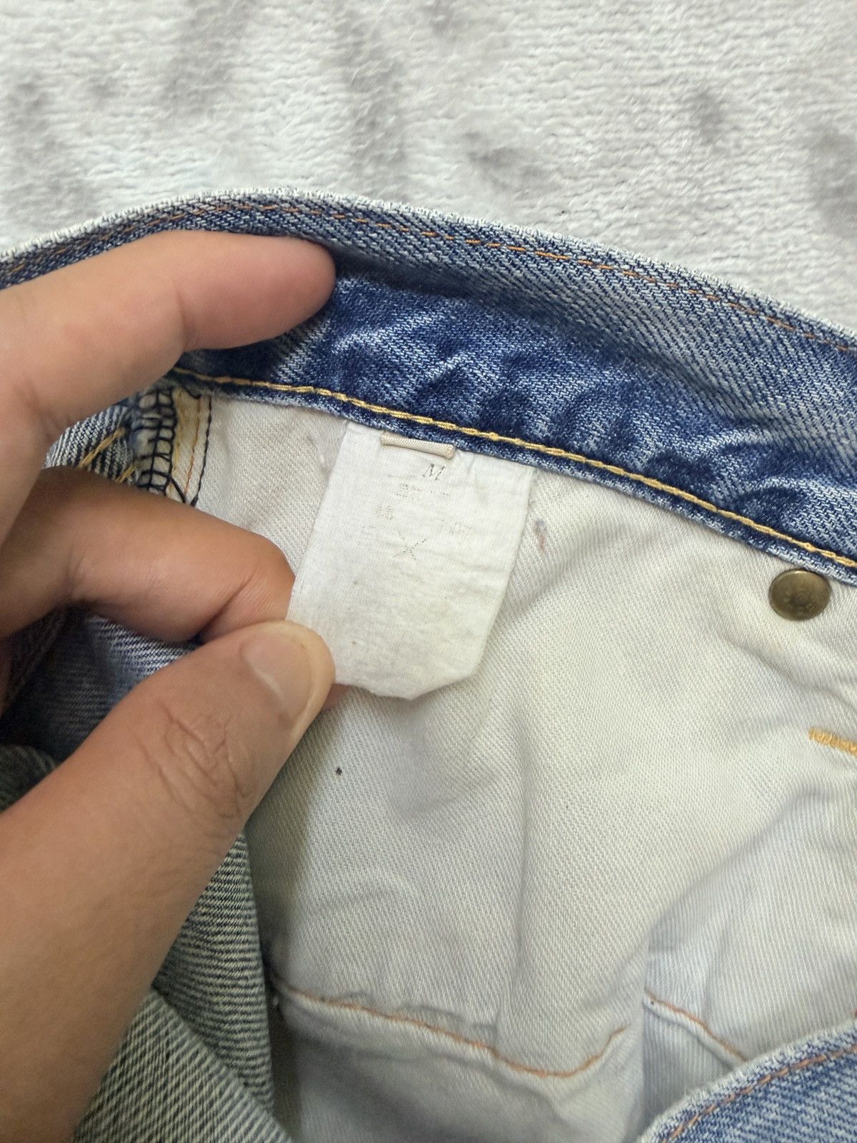 Japanese Brand Vintage Cracker Jack Selvedge Light Washed Denim Jeans Size US 28 / EU 44 - 16 Thumbnail