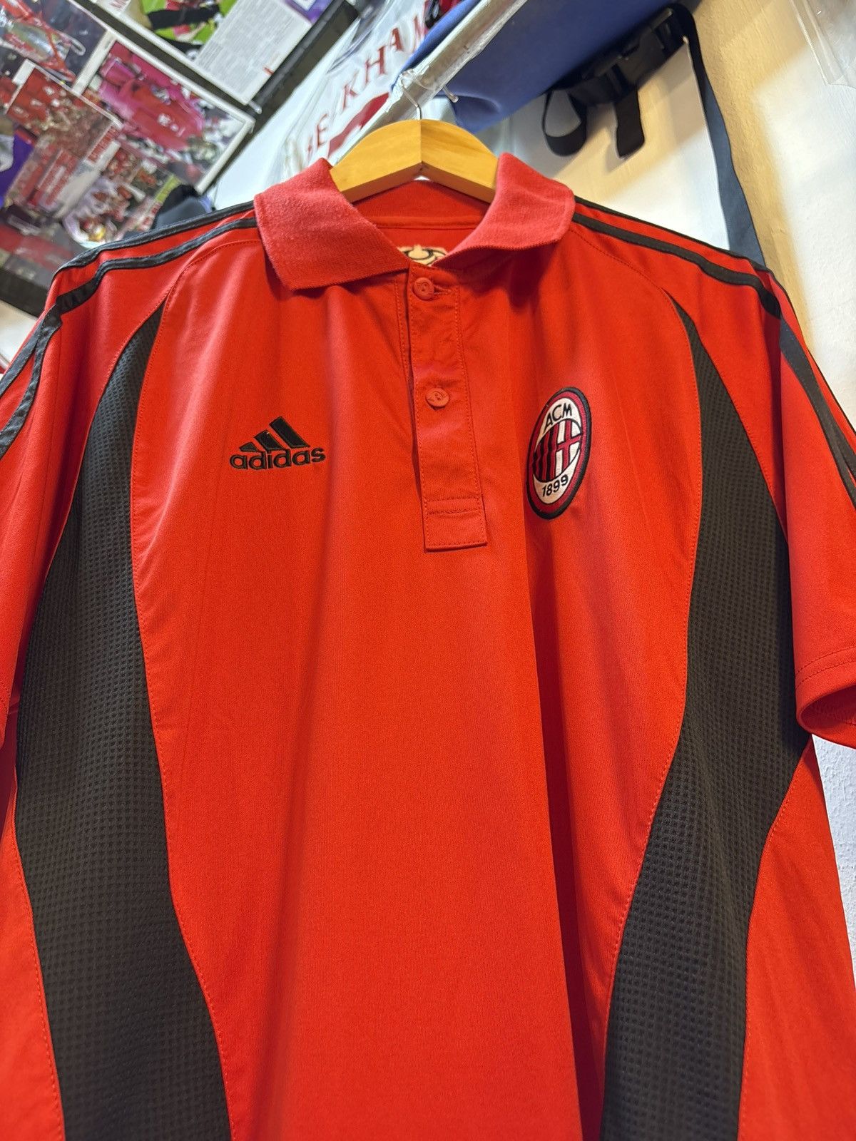 Adidas Vintage 2006-2007 AC Milan Polo Shirt Size US XL / EU 56 / 4 - 2 Thumbnail