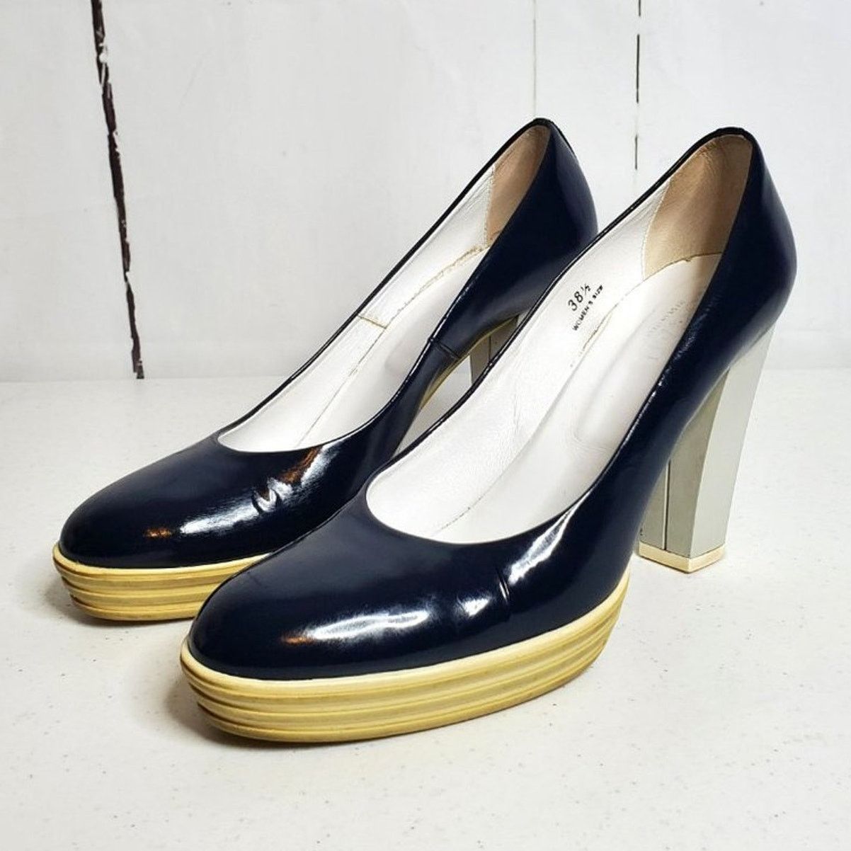 Hogan Vintage Hogan Patent Leather Sneaker Platform Heels 38.5 Size US 8 / IT 38 - 10 Thumbnail