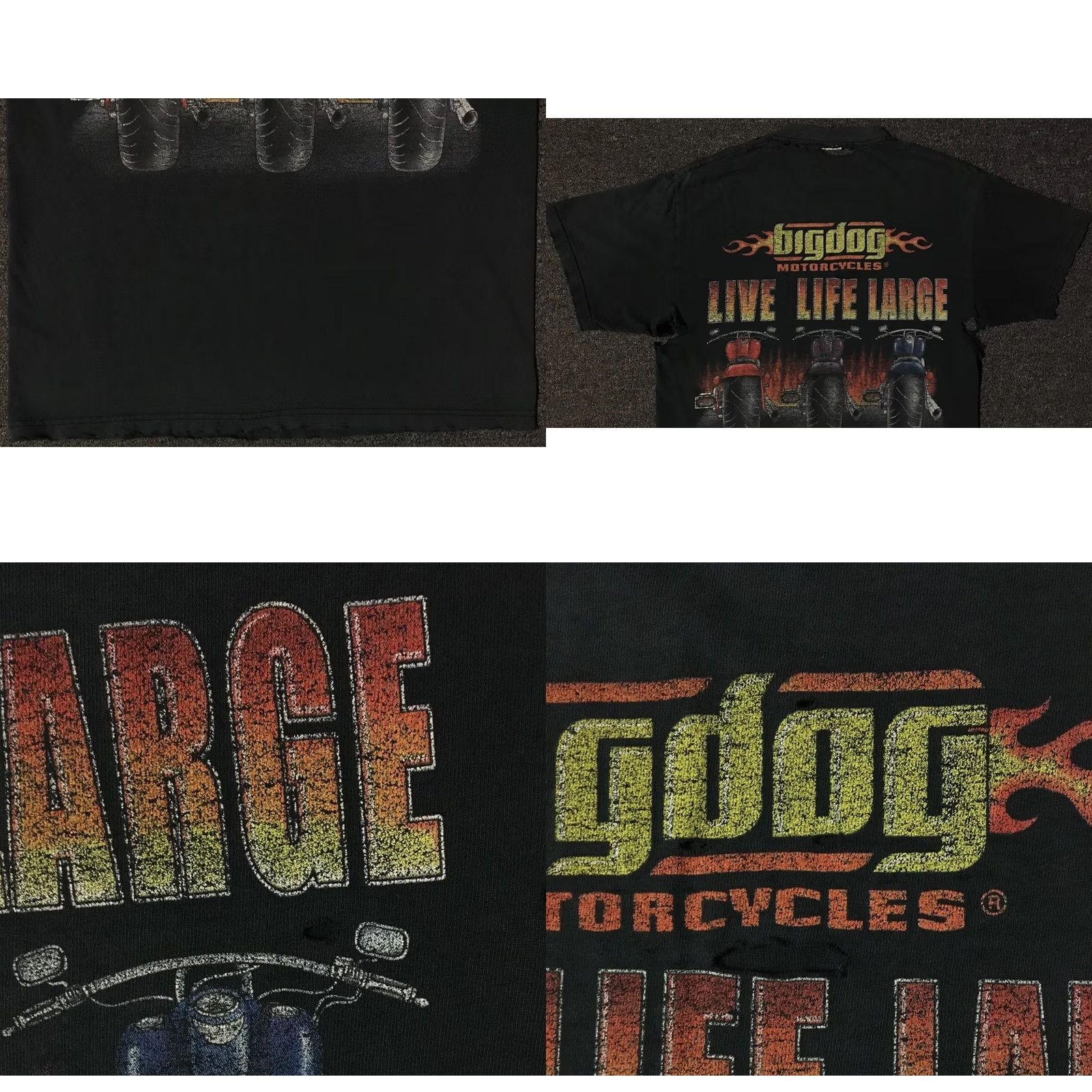 Thrasher VINTAGE Big Dog Motorcycles Shirt M Mens Distressed 90s Harley Grunge Biker Rock Punk Black Size US M / EU 48-50 / 2 - 9 Thumbnail