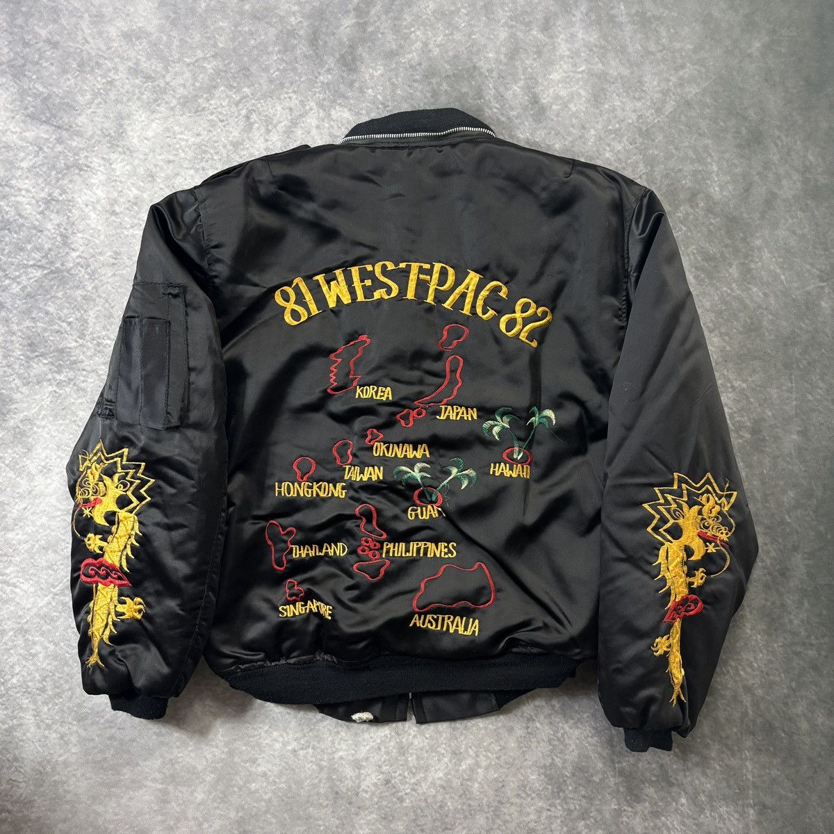 Vintage 1980s Vintage Souvenir Jacket Vietnam Tour Embroidered Coat Size US M / EU 48-50 / 2 - 13 Thumbnail