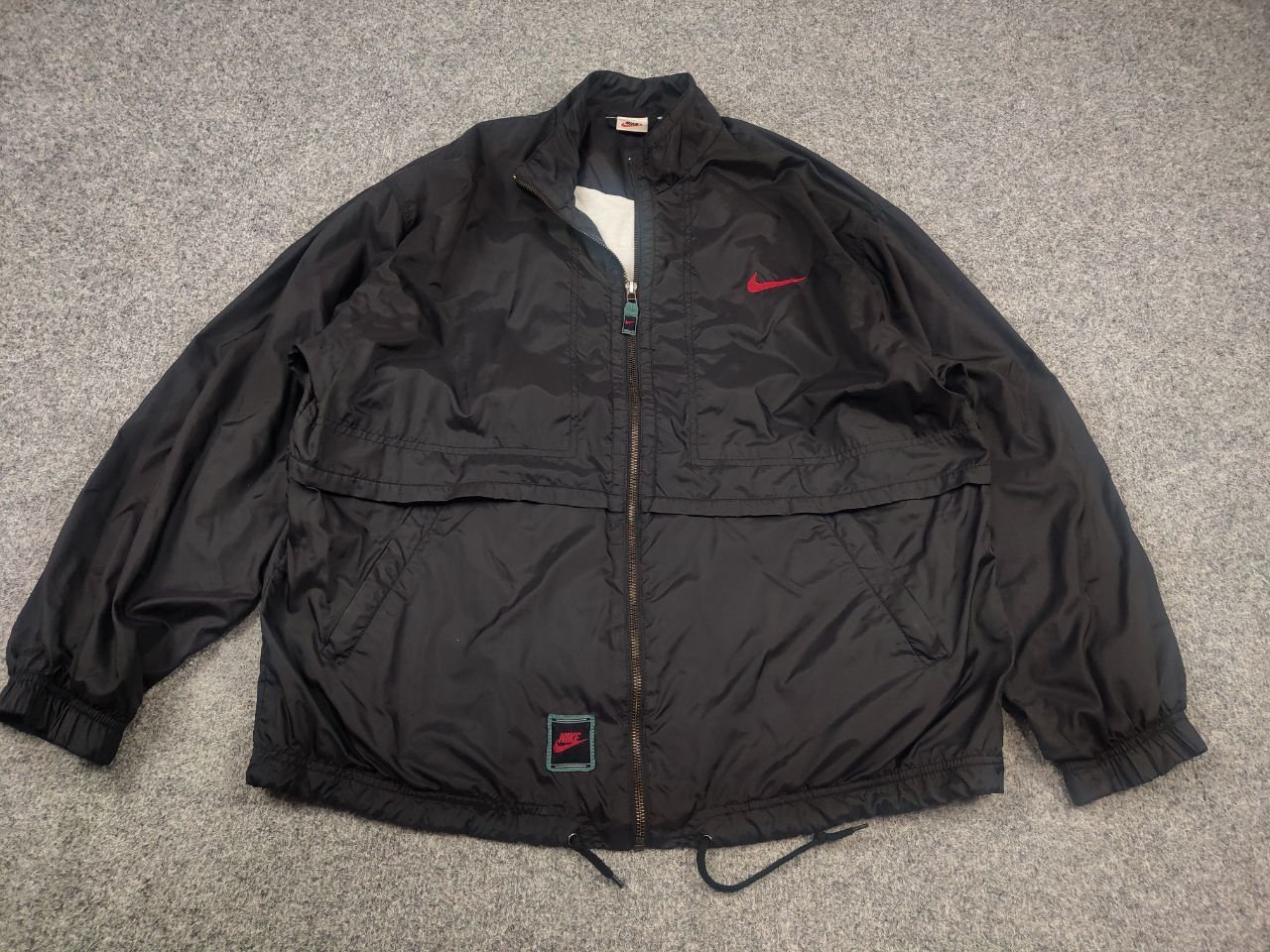 Nike Vintage 90's NIke Inc USa Track Top Zip Nylon Jacket Retro Size US L / EU 52-54 / 3 - 4 Thumbnail