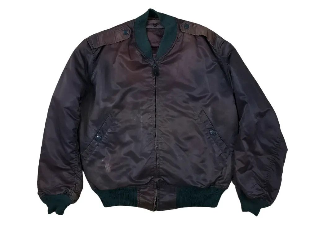 Vintage Vintage Bomber Jacket Dark Brown Size US M / EU 48-50 / 2 - 2 Thumbnail