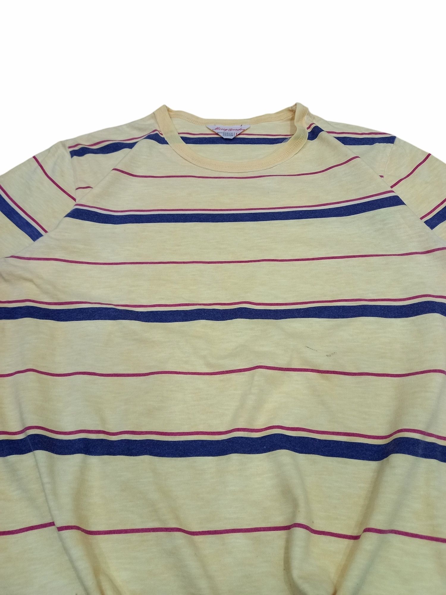 Japanese Brand Merry Garden Japanese Brand Retro Stripe Tee Size US L / EU 52-54 / 3 - 3 Thumbnail