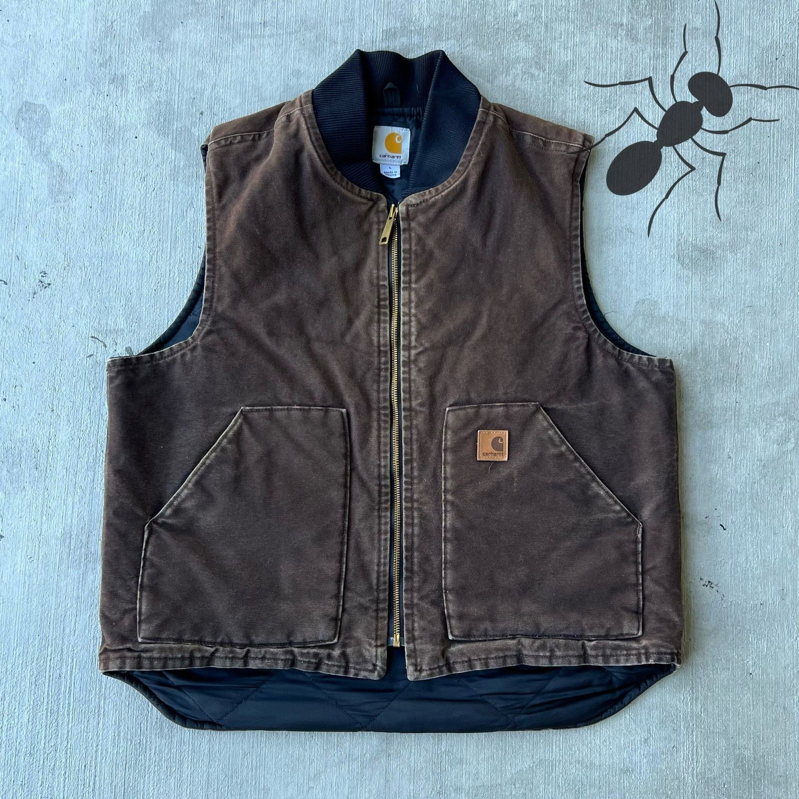 Carhartt × Vintage Carhartt V02 DKB brown work wear vest Size US L / EU 52-54 / 3 - 1 Thumbnail