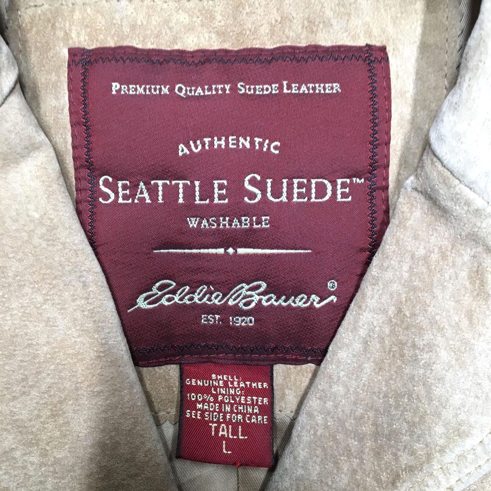 Eddie Bauer Eddie Bauer Suede Blazer Jacket Womens Tall L Brown Seattle Suede Lined Button Front Notched Collar Size L / US 10 / IT 46 - 5 Thumbnail