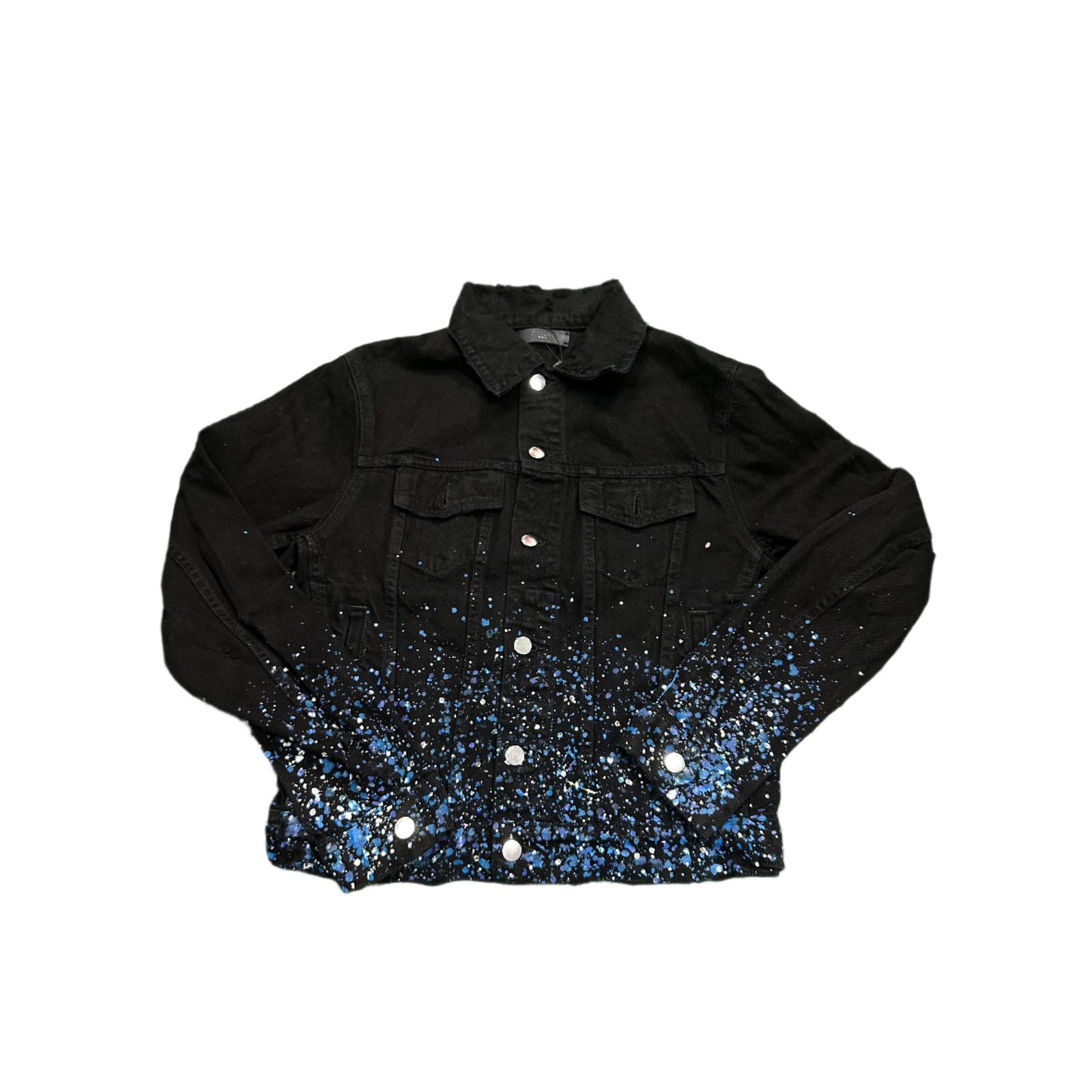 Amiri Amiri Paint Splatter Crystal Black Jean Jacket Size US S / EU 44-46 / 1 - 2 Thumbnail