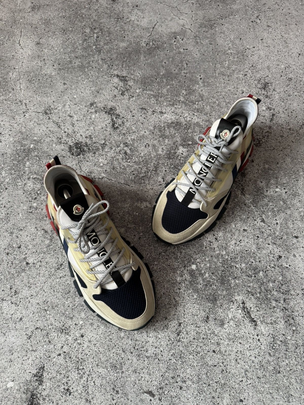 Moncler Shoes TREVOR SCARPA suede mesh rubber sneakers