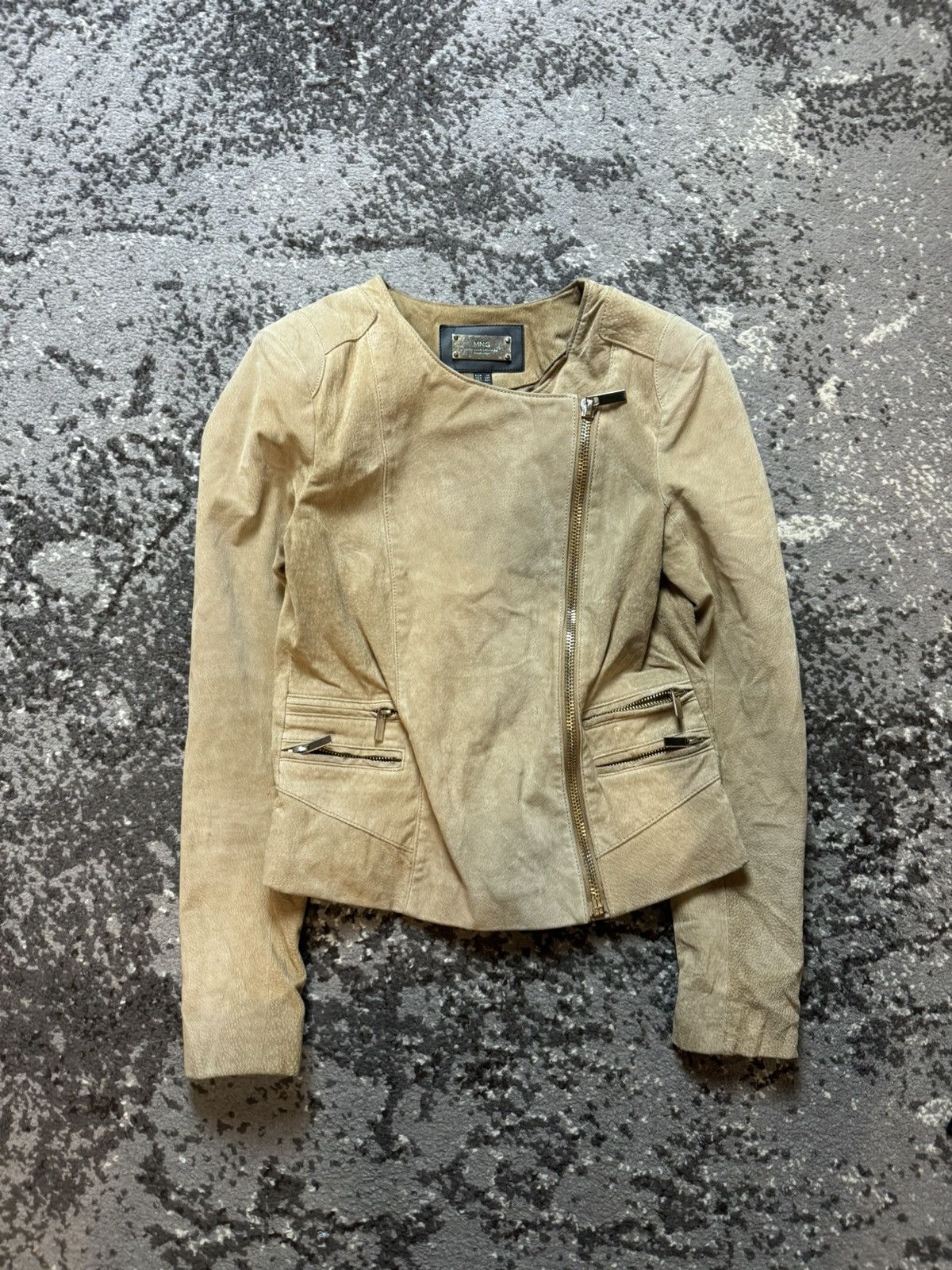 Japanese Brand × Vintage Vintage Y2K Suede Opium Asymmetrical Motorcycle Owens Style Size US S / EU 44-46 / 1 - 1 Thumbnail