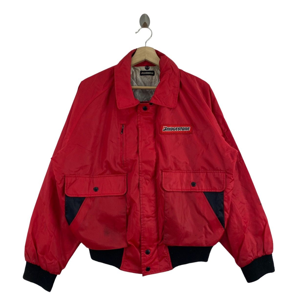 Vintage Vintage BRIDGESTONE Racing Formula One F1 Multi Pockets Red Size US XL / EU 56 / 4 - 1 Thumbnail