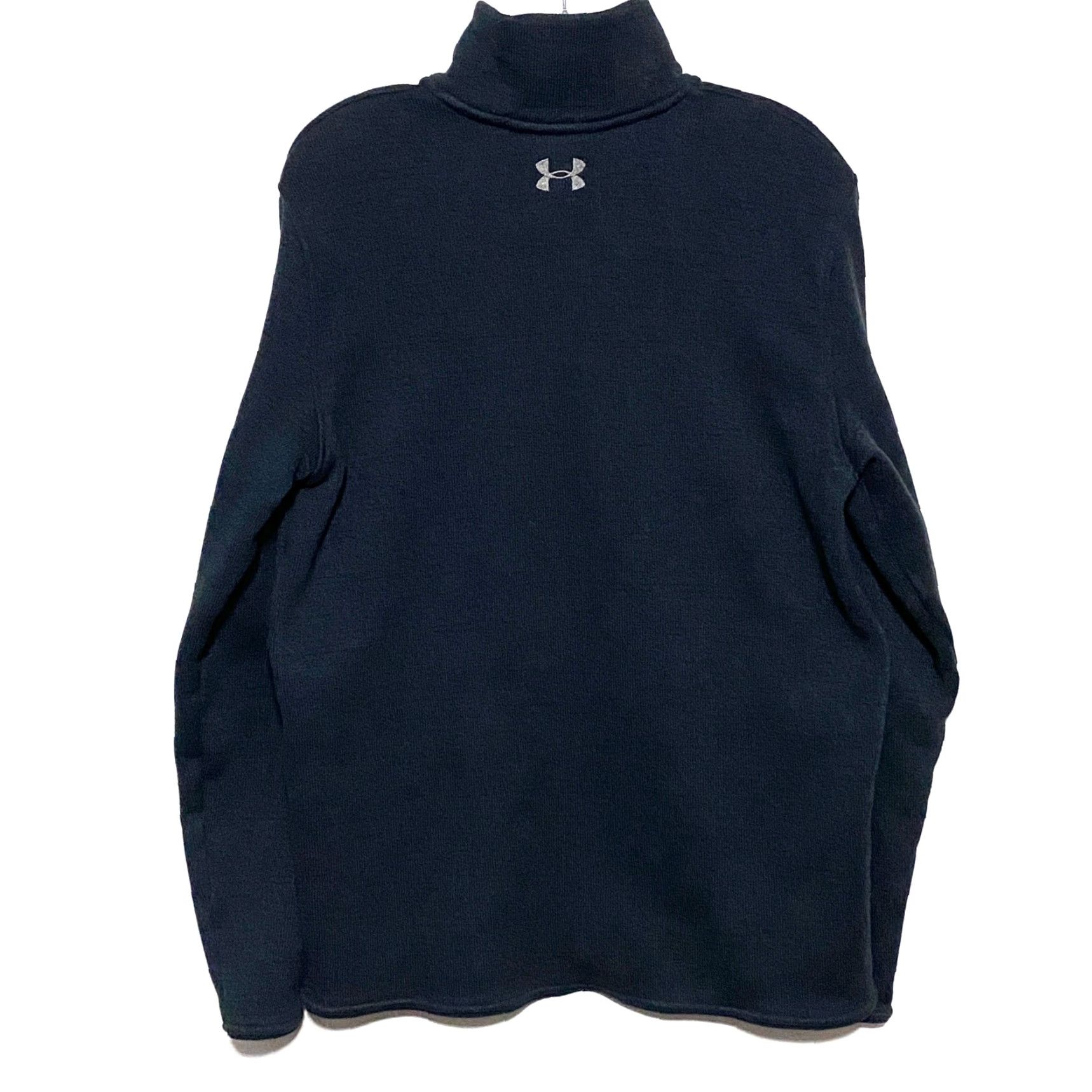 Under Armour Under Armour Loose Cold Gear Fleece Pullover Mens L Black Zip Pocket Snap Buttons 2 Zip 20.5" Pit to Pit 26.5" Length 26.5" Outdoor Sweatshirt Casual Size US L / EU 52-54 / 3 - 3 Thumbnail