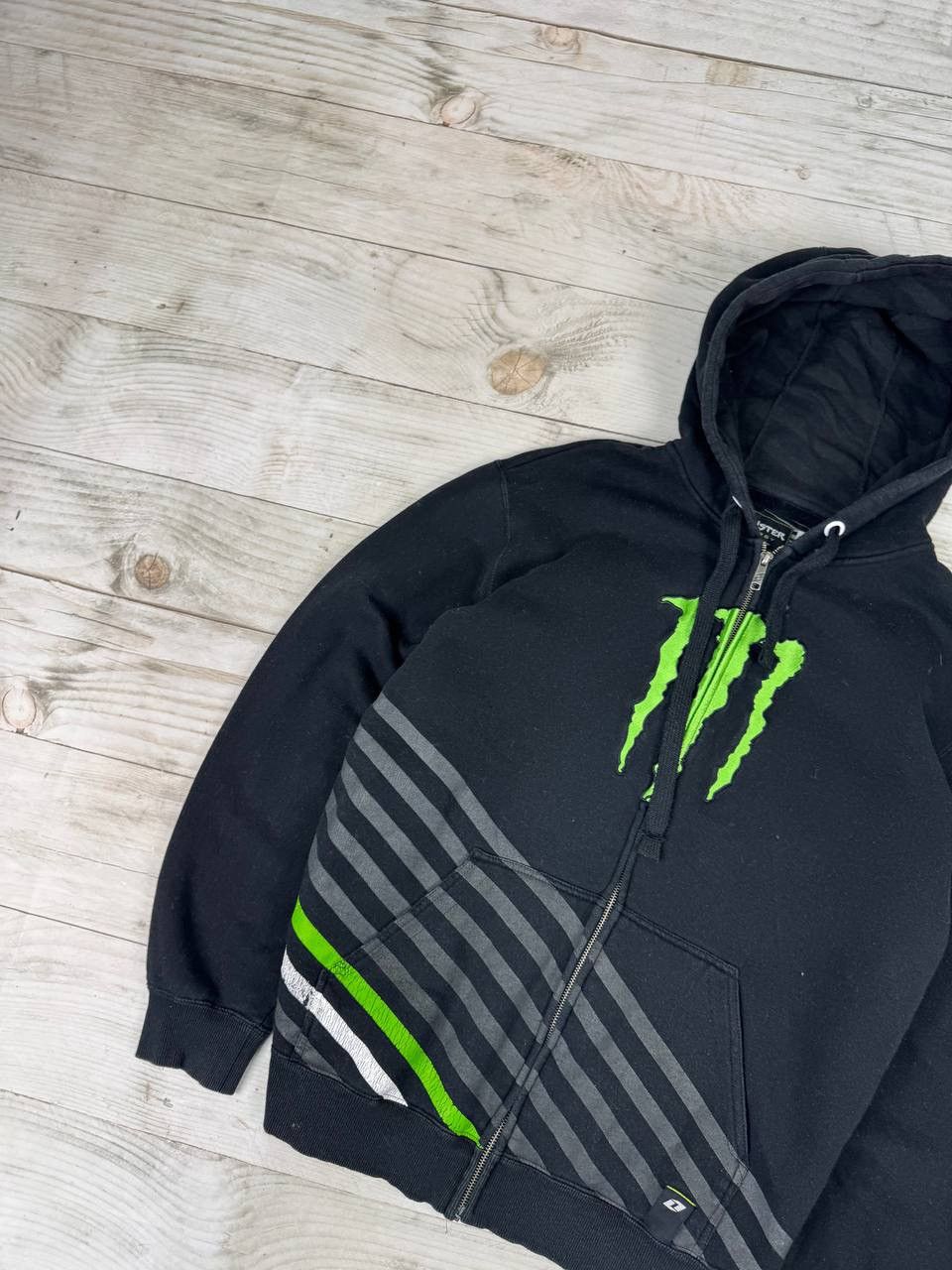 Vintage Vintage Monster Energy Hoodie Full Zip Big Logo 00s Racing Size US M / EU 48-50 / 2 - 5 Thumbnail