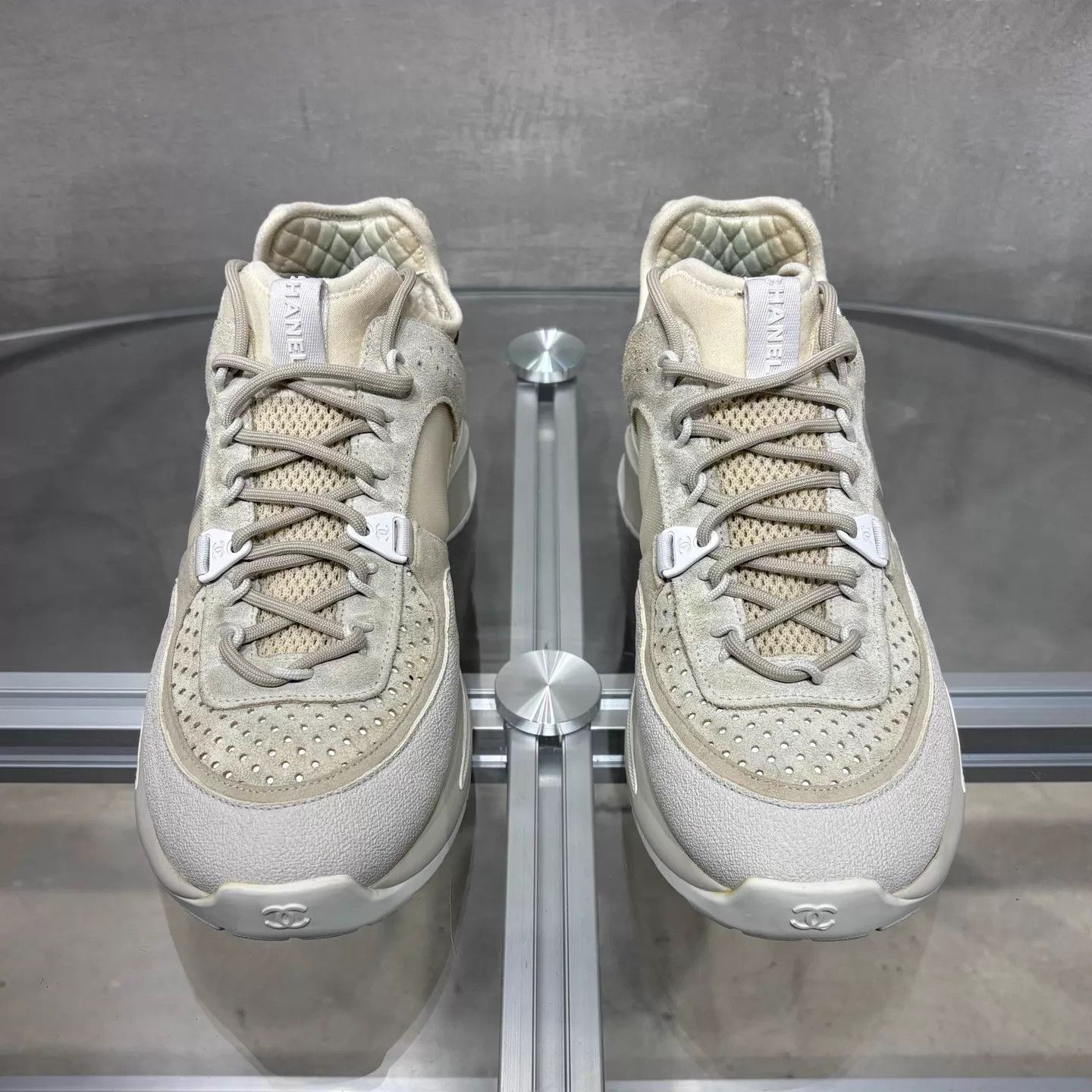 Chanel Chanel Double C Sneaker Cream 41 Size US 8 / EU 41 - 1 Thumbnail
