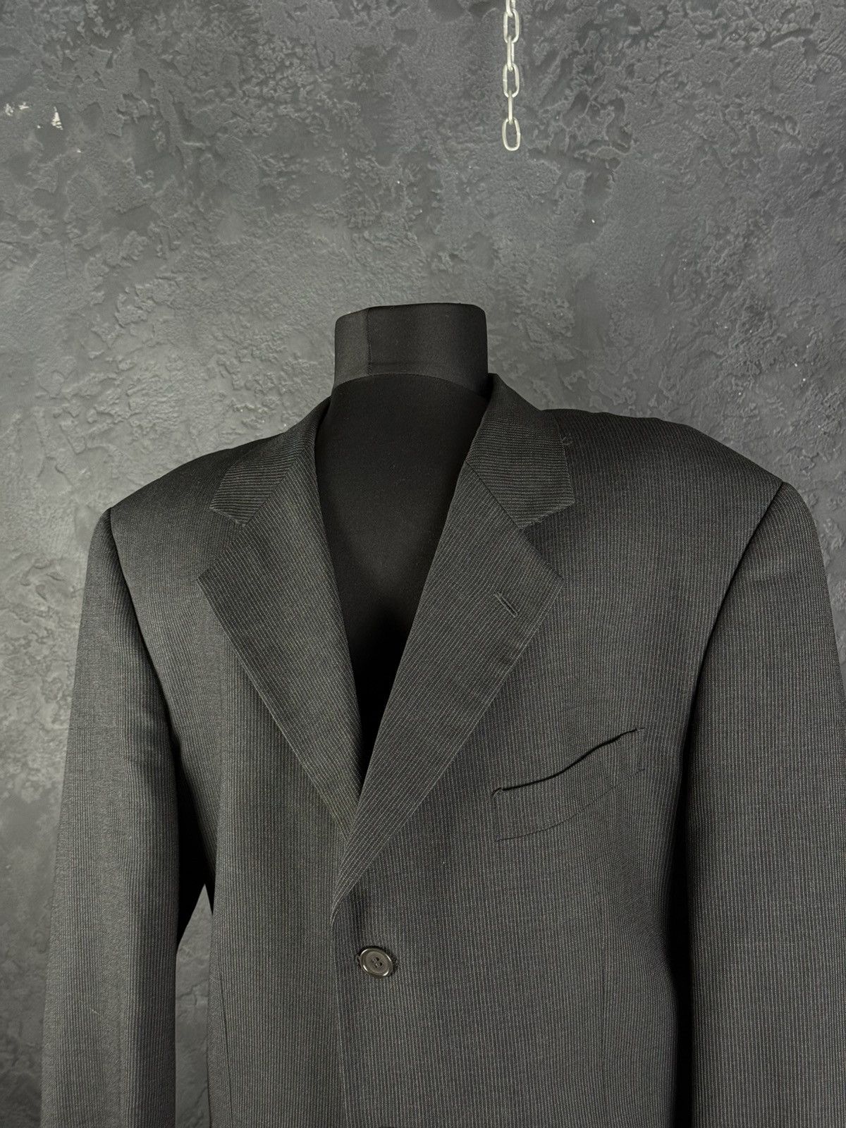 Valentino VTG 80s Valentino Uomo Men's Wool Blazer Italy Size 54 R Size 54R - 7 Thumbnail