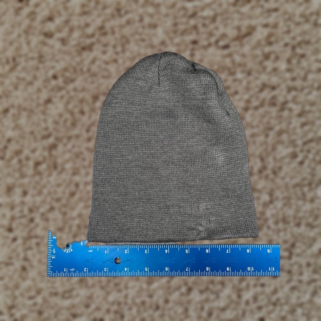 George George Beanie Toque Adult One Size Gray Knit Acrylic Hat Beanie Outdoor Ski Winter Mens Womens Unisex Adults Size ONE SIZE - 1 Thumbnail