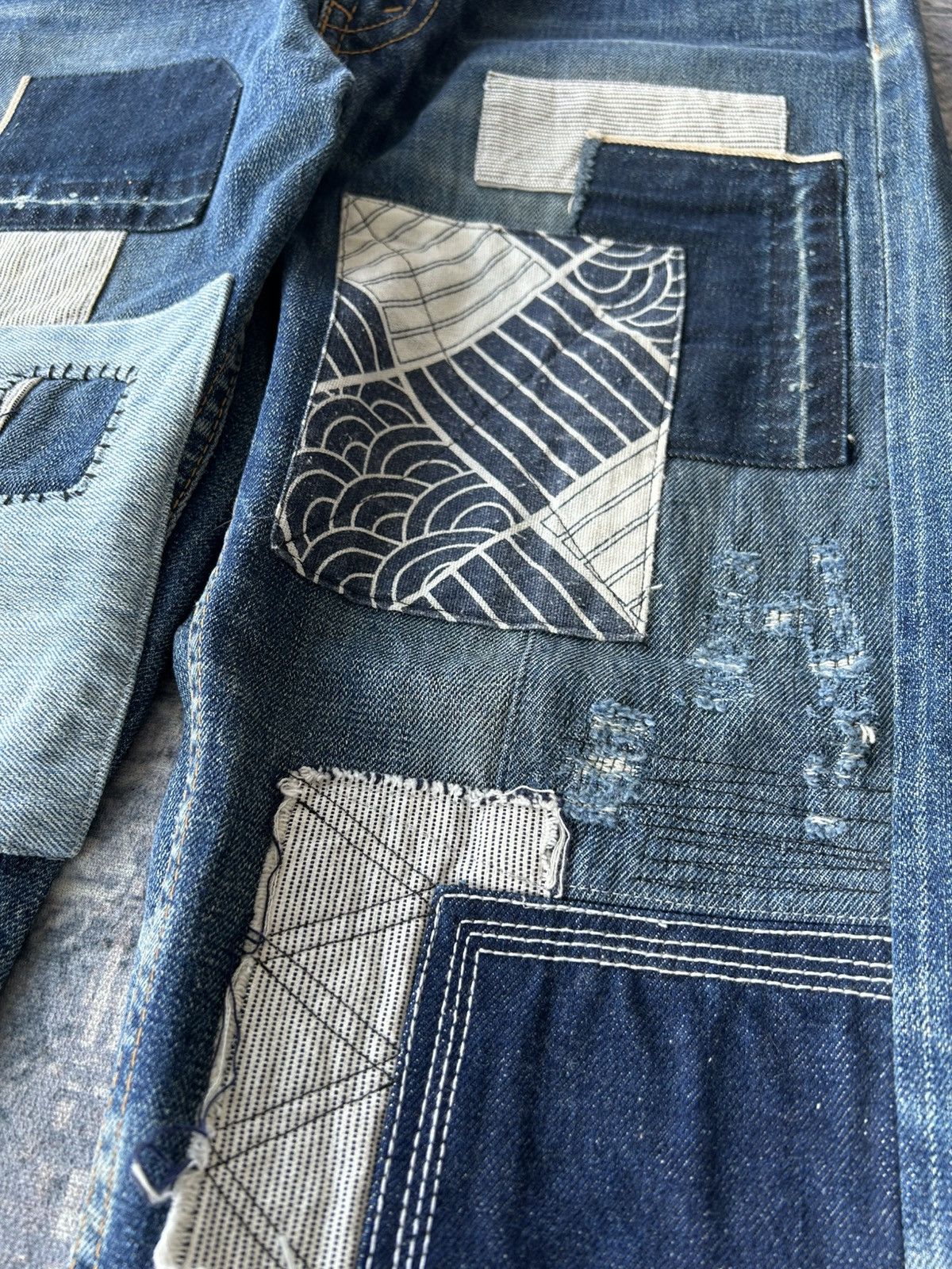 Junya Watanabe AD2011 Junya Watanabe Patchwork Denim Size US 31 - 10 Thumbnail