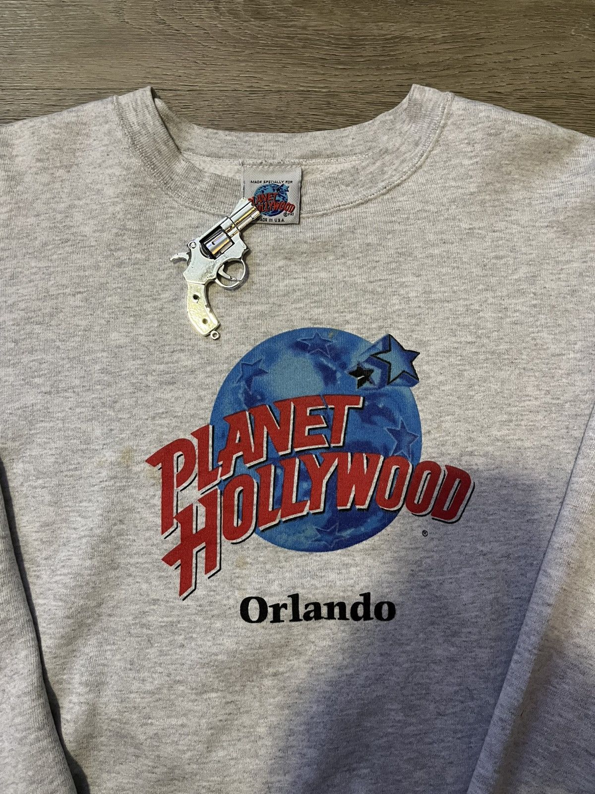Hard Rock Cafe × Vintage Grey 90s HardRock Orlando Sweatshirt Size US L / EU 52-54 / 3 - 2 Thumbnail