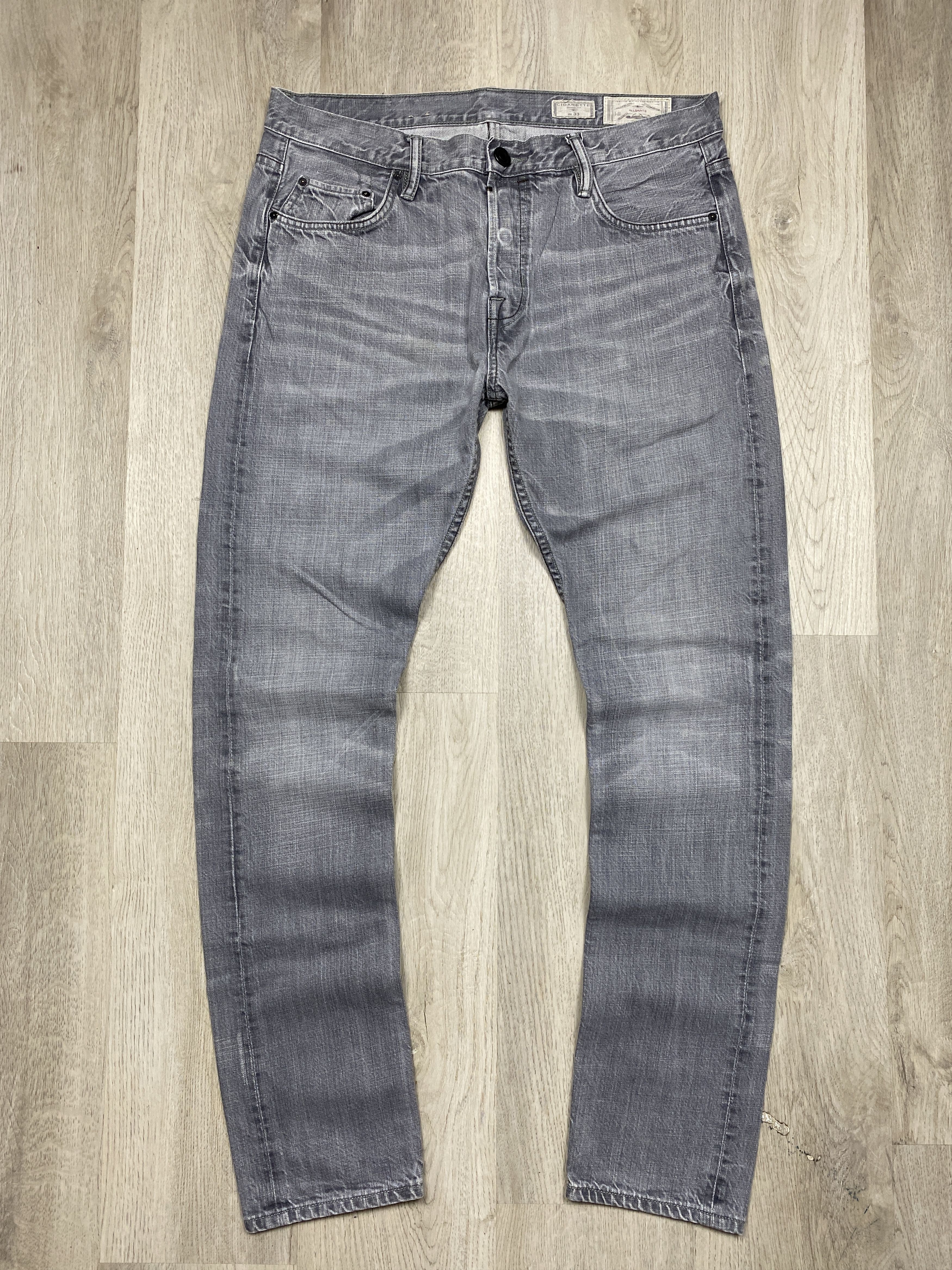 Allsaints Allsaints Grey Denim Pants Senso Cigarette Jeans Size US 33 - 4 Thumbnail