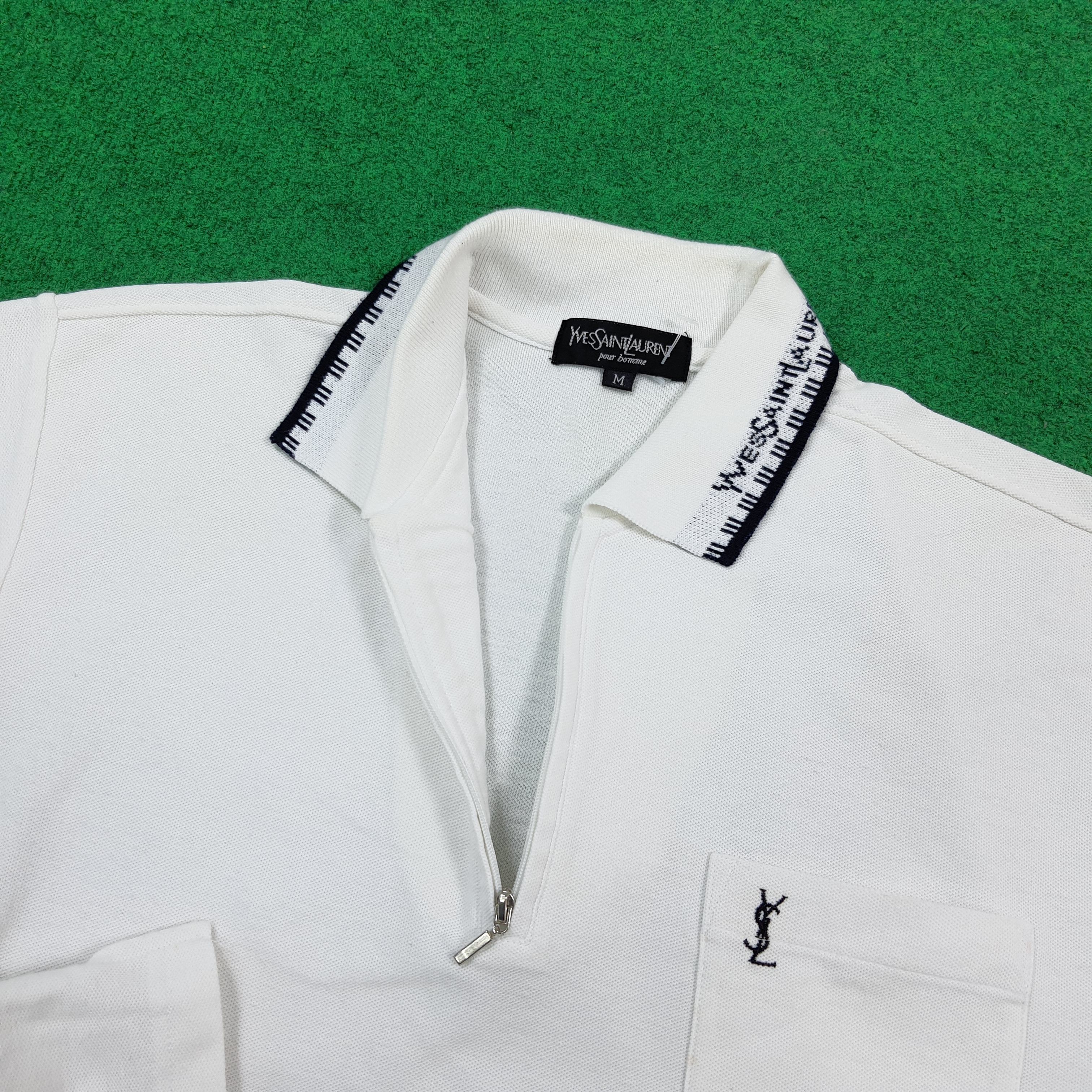Yves Saint Laurent Vintage Yves Saint Laurent Polo YSL Quarter Zip C301N35 Size US L / EU 52-54 / 3 - 5 Thumbnail