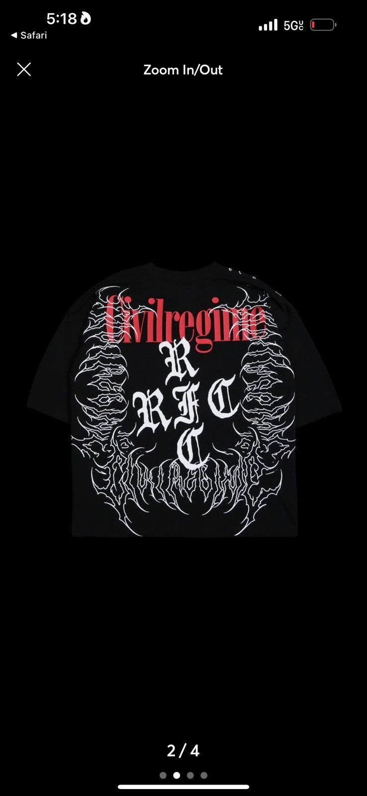 Civil Regime The Bloom Bankai Temptress Dungeon Tee in Black Size US L / EU 52-54 / 3 - 3 Thumbnail