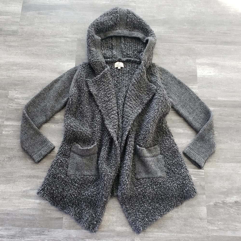 Dark Grey Berretti Chunky Cardigan Long Sleeve