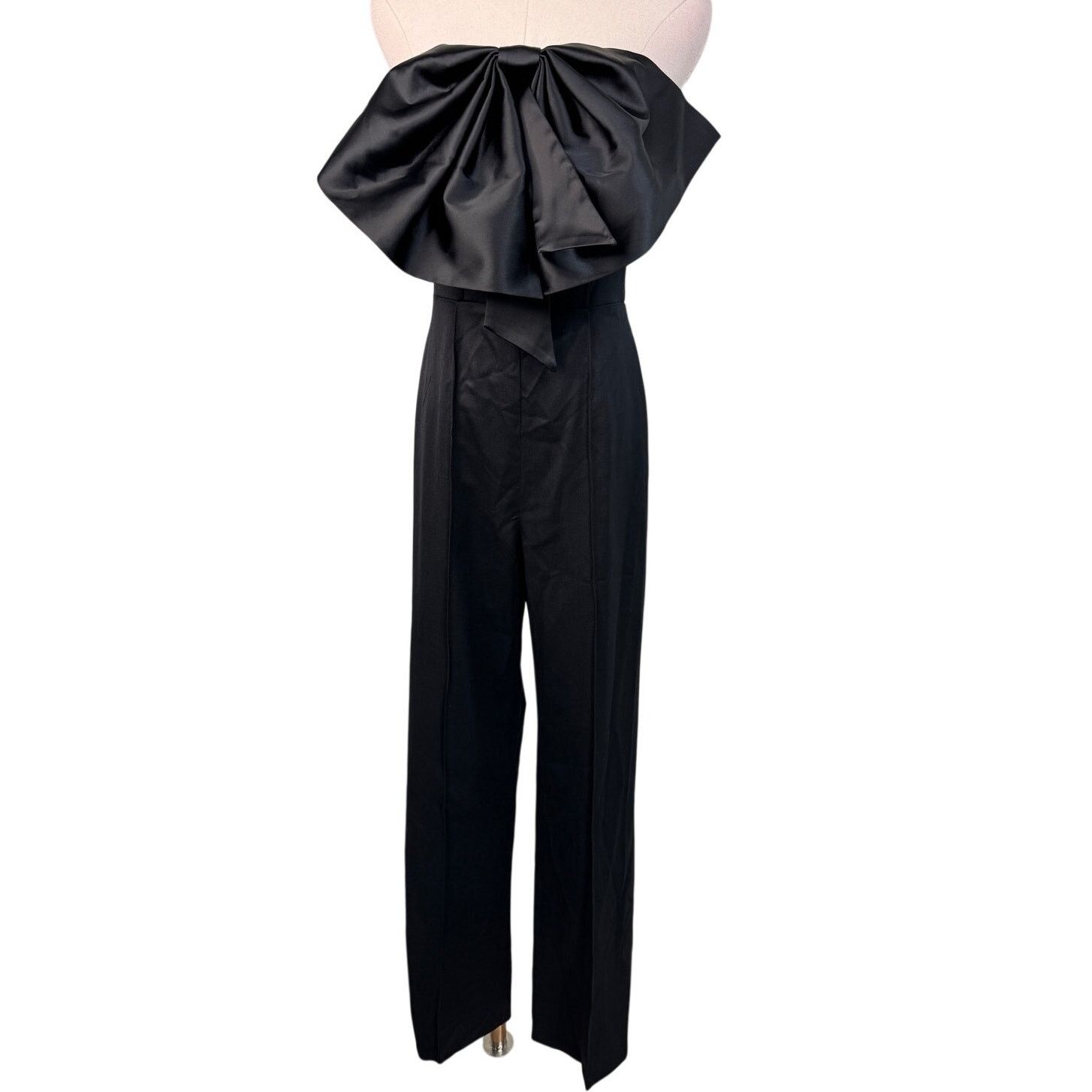 Fleur du Mal Fleur du Mal Bow Tie Jumpsuit black wool size 2 Size 26" / US 2 / IT 38 - 7 Thumbnail