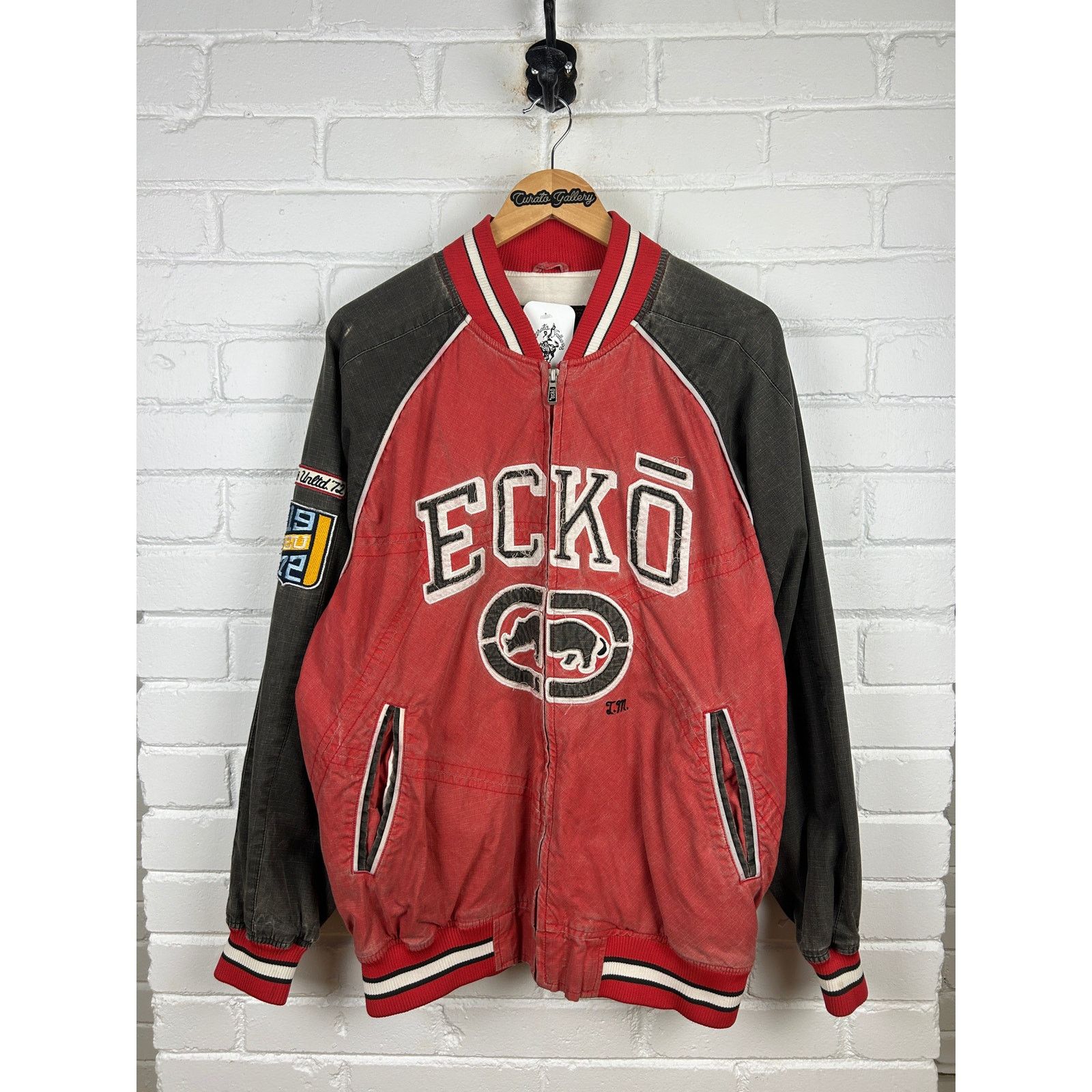 Vintage Vintage Y2K Ekko UNLTD Logo Two Tone Bomber Jacket L Size US L / EU 52-54 / 3 - 1 Thumbnail