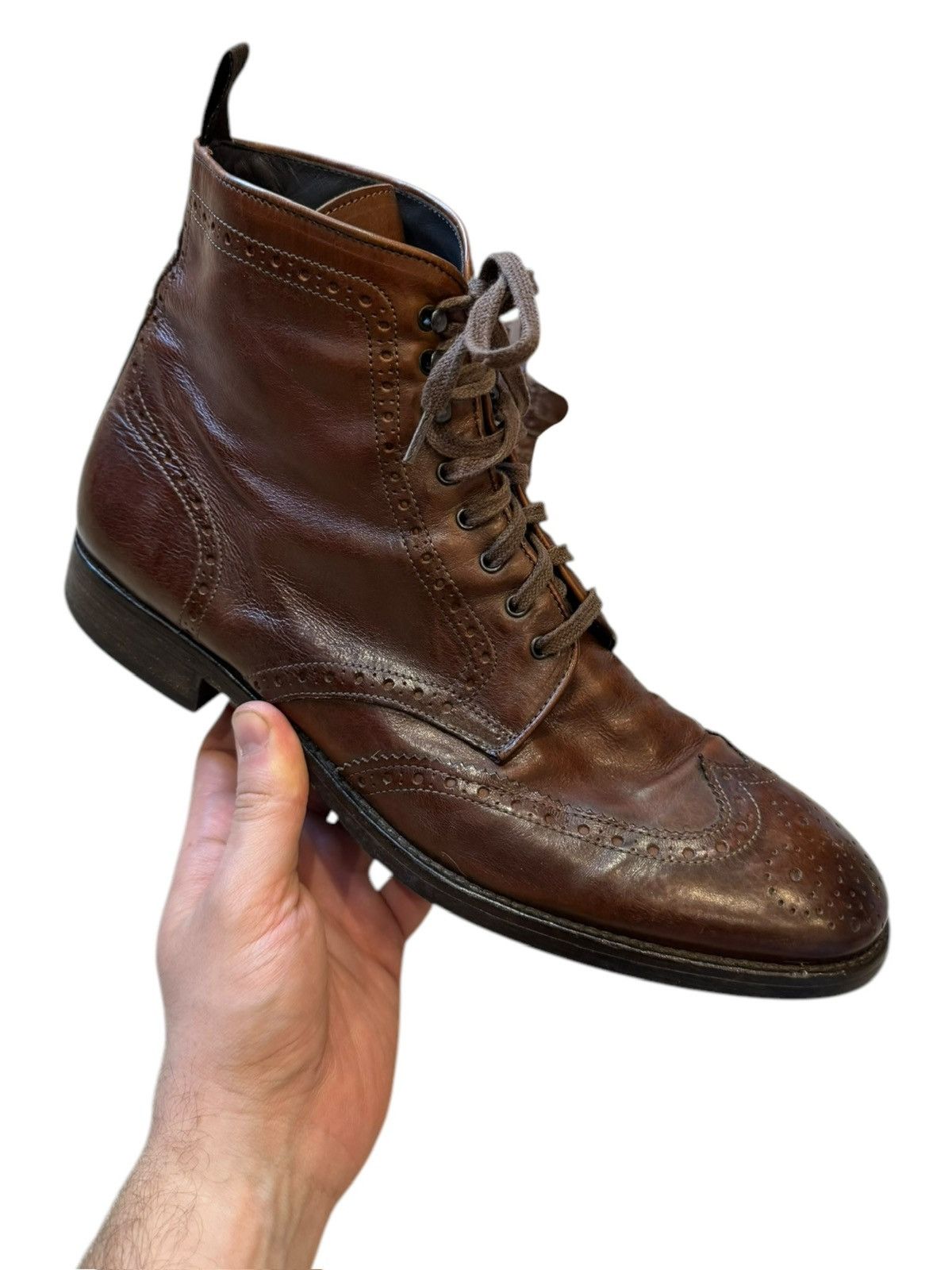 Mens To Boot New York Adam DerrickBrown  Leather Wingtip Dress Boots Size 11.5 To Boot New York Adam Derrick Mens Brown Leather Wingtip  main image 3