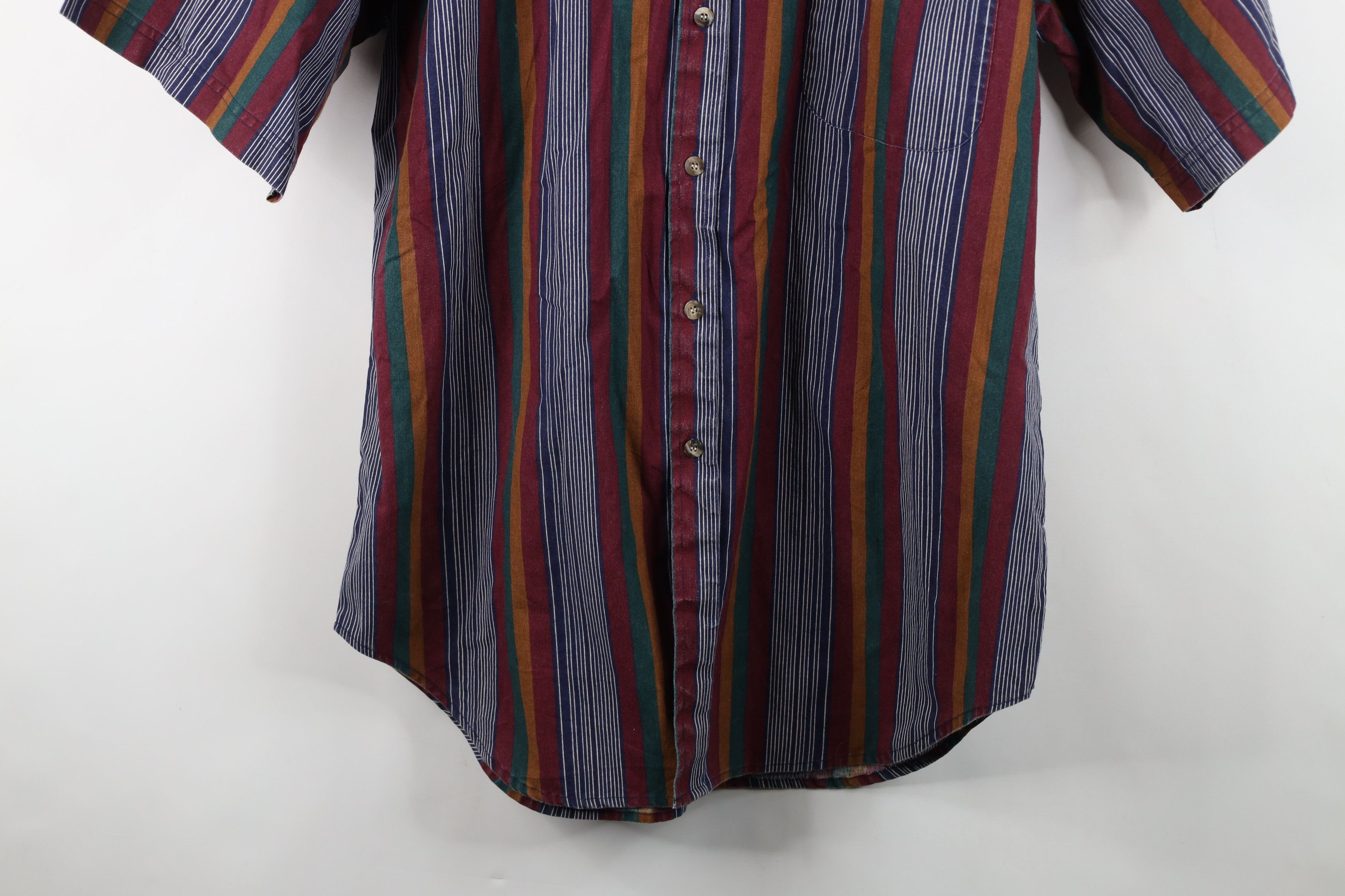 Vintage Vintage 90s Streetwear Rainbow Striped Button Down Shirt Size US L / EU 52-54 / 3 - 3 Thumbnail
