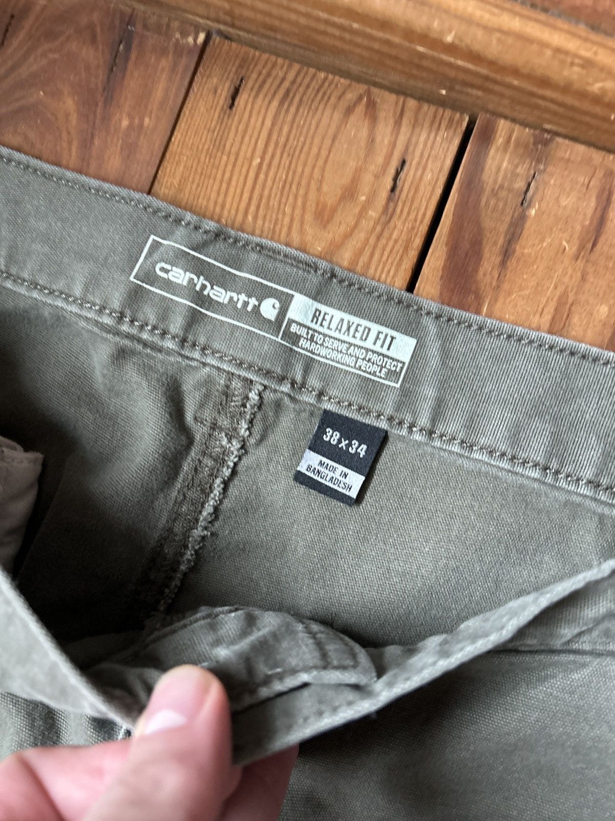 Carhartt × Vintage Vintage Carhartt Green Double Knee Pants Size US 36 / EU 52 - 2 Thumbnail