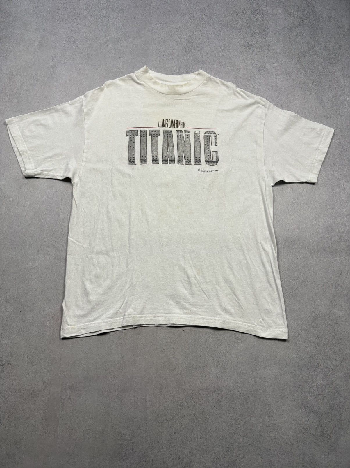 Vintage Vintage 1998 Titanic Movie Promo T-Shirt James Cameron 90s Size US XL / EU 56 / 4 - 1 Thumbnail