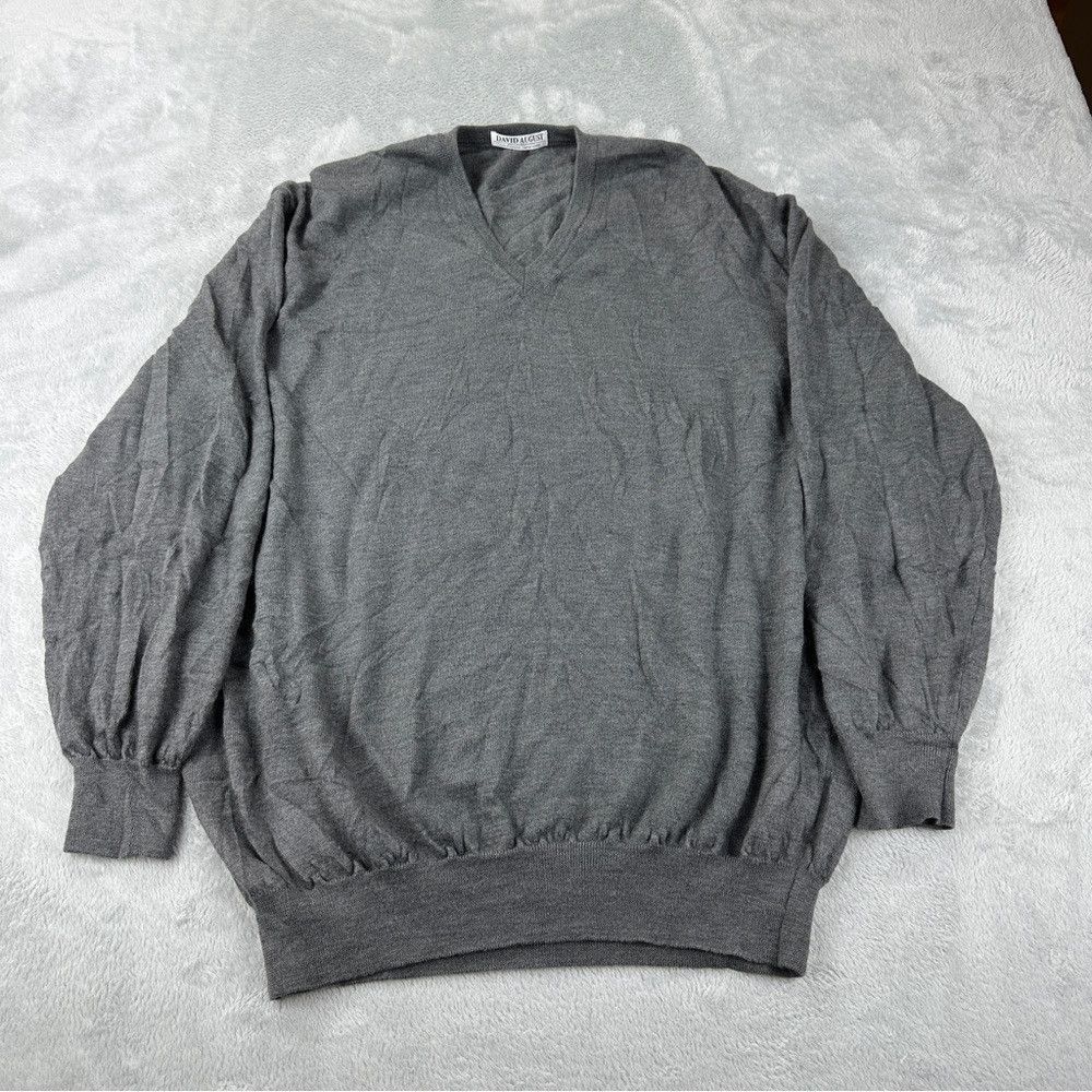 David August David August V Neck Sweater Men's Size XL Men's 100% Virgin Size US XL / EU 56 / 4 - 1 Thumbnail